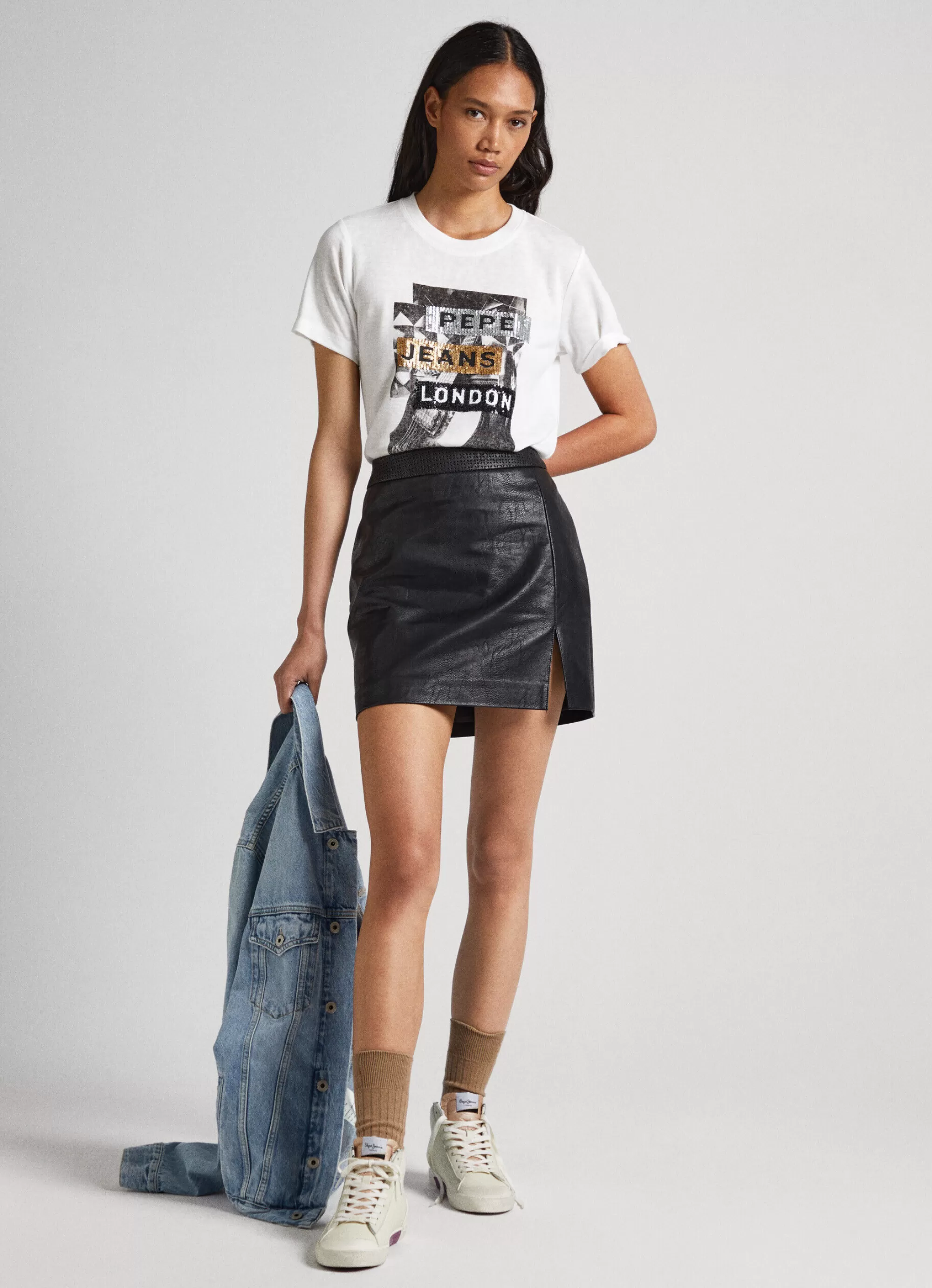 Mulher Pepe Jeans T-Shirts>T-Shirt Estampado Fotografico