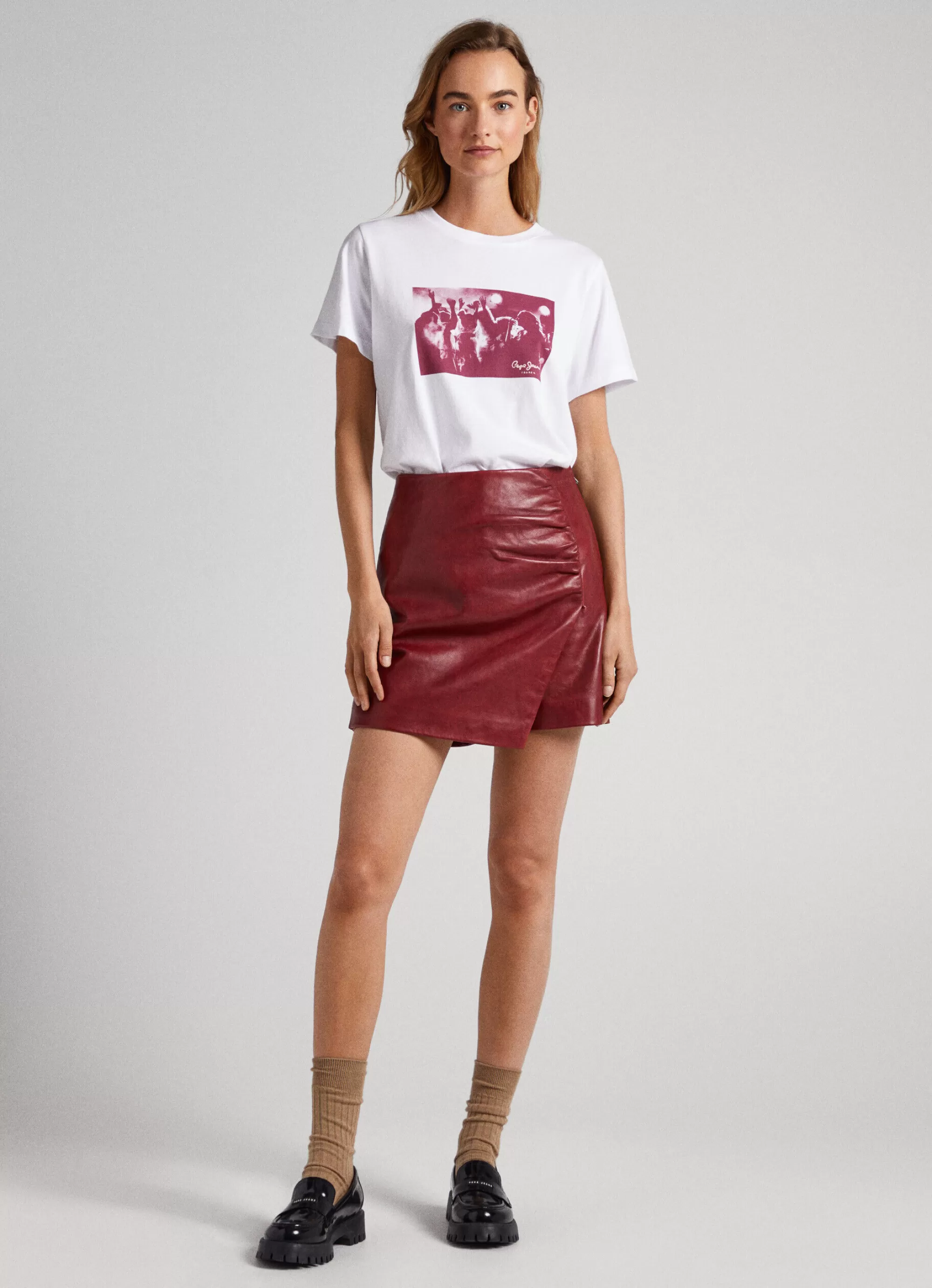 Mulher Pepe Jeans T-Shirts>T-Shirt Estampado Fotografico
