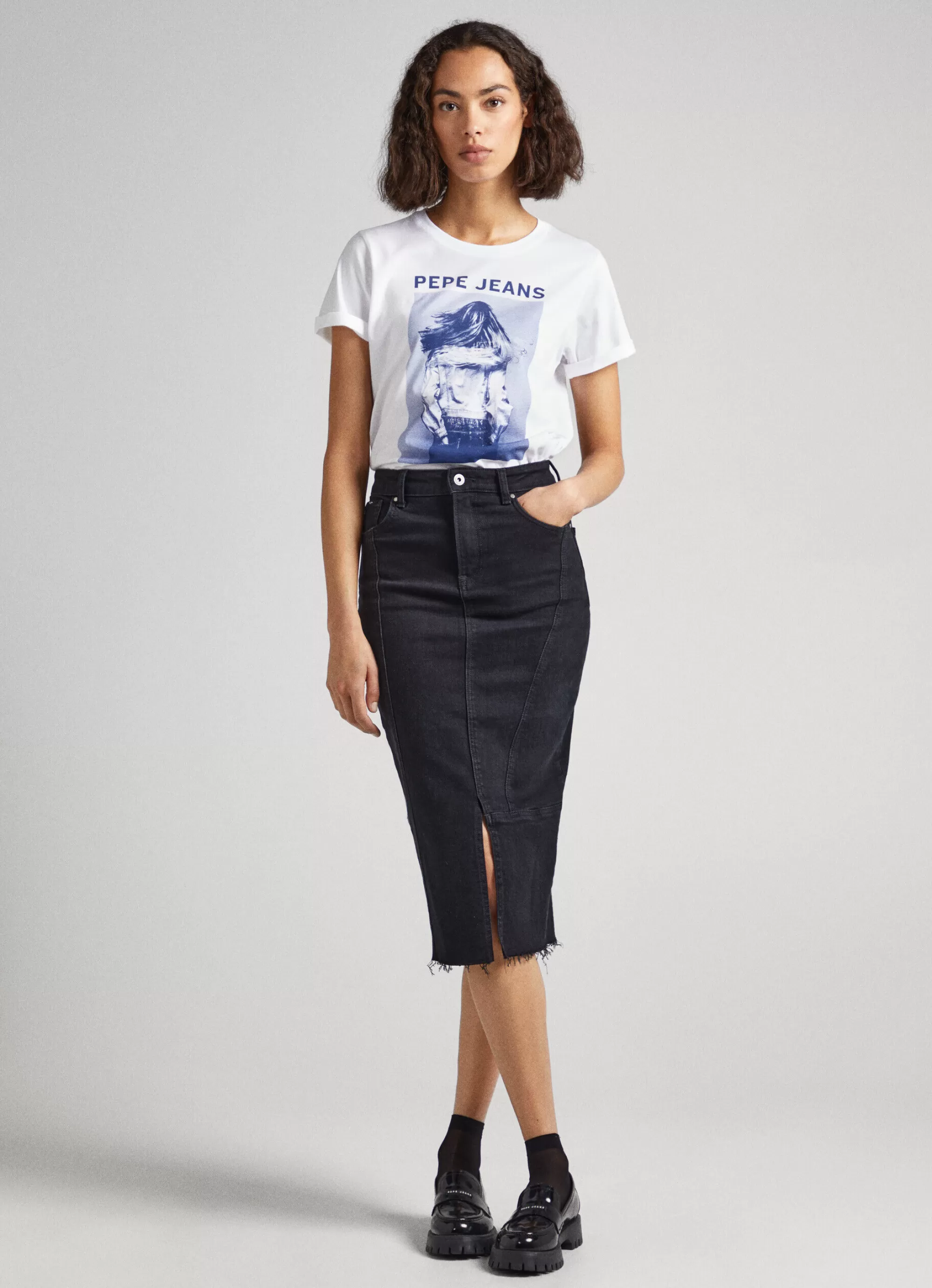 Mulher Pepe Jeans T-Shirts>T-Shirt Estampado Fotografico