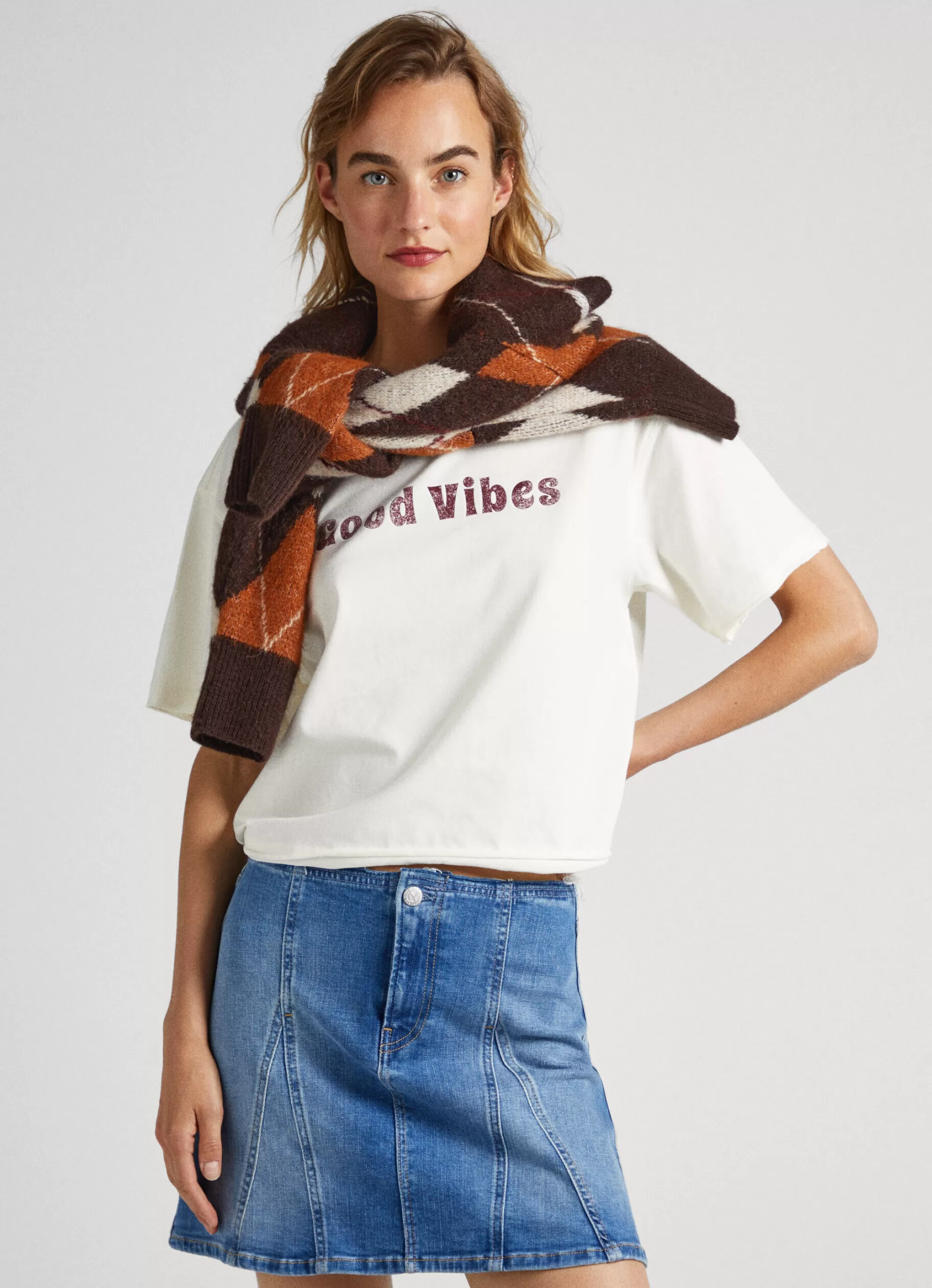 Mulher Pepe Jeans T-Shirts>T-Shirt Estampado Glitter