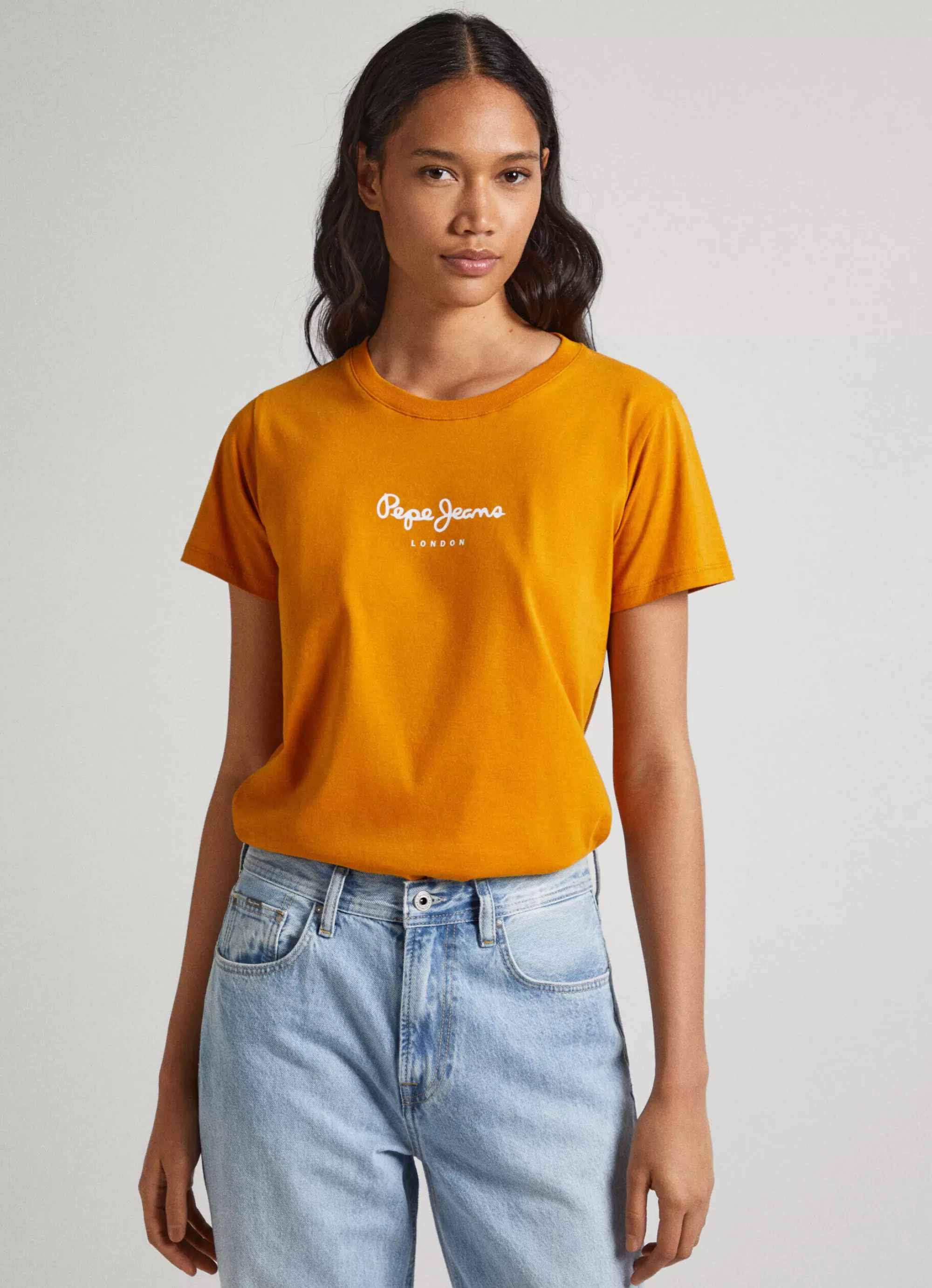 Mulher Pepe Jeans T-Shirts>T-Shirt Logo Estampado