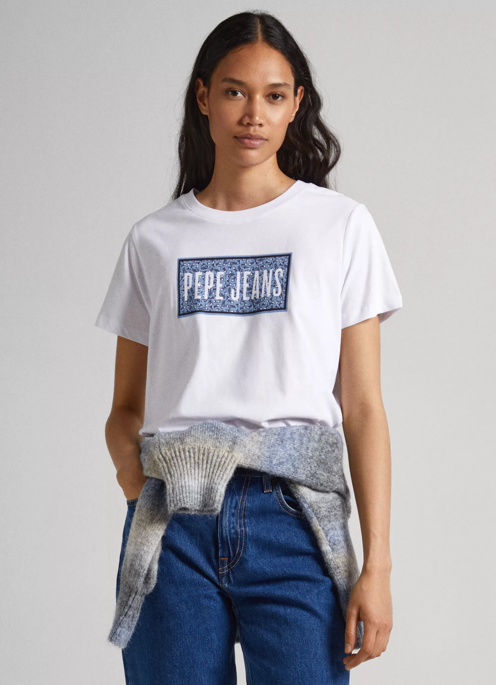 Mulher Pepe Jeans T-Shirts>T-Shirt Logo Estampado