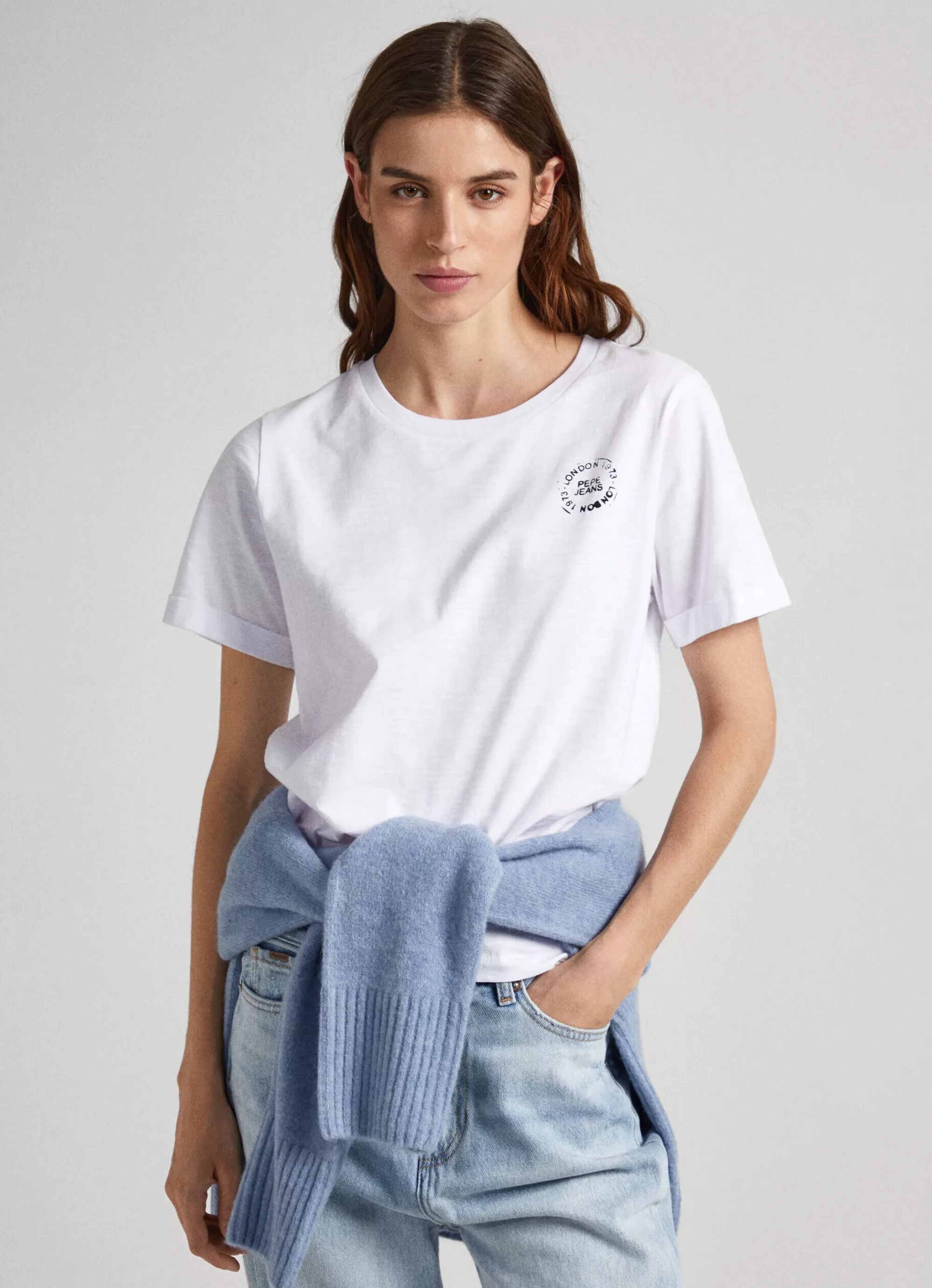 Mulher Pepe Jeans T-Shirts>T-Shirt Logo Estampado
