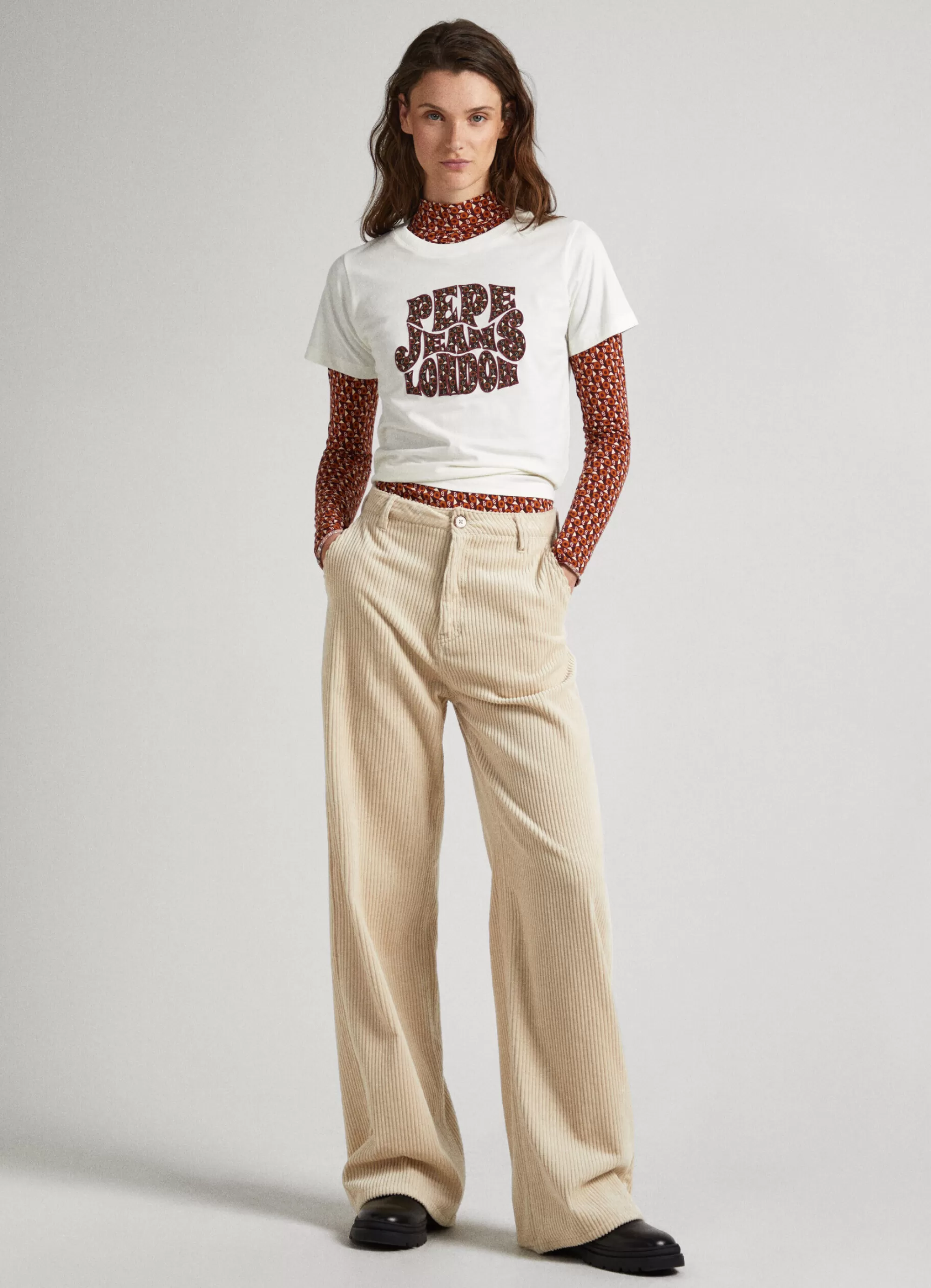 Mulher Pepe Jeans T-Shirts>T-Shirt Logo Estampado