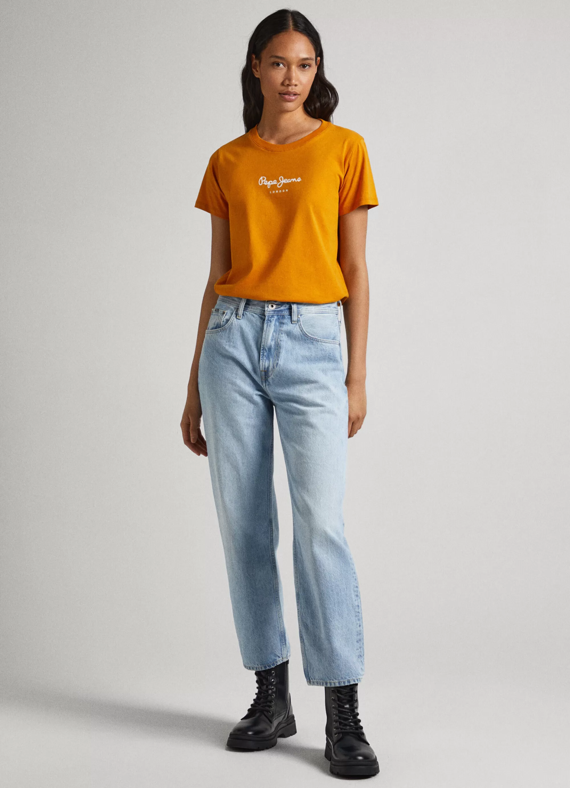 Mulher Pepe Jeans T-Shirts>T-Shirt Logo Estampado