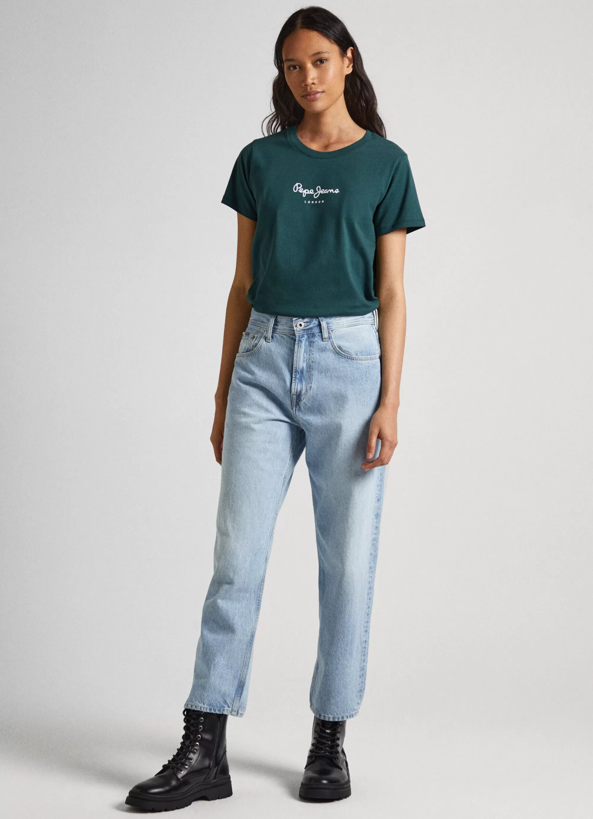 Mulher Pepe Jeans T-Shirts>T-Shirt Logo Estampado