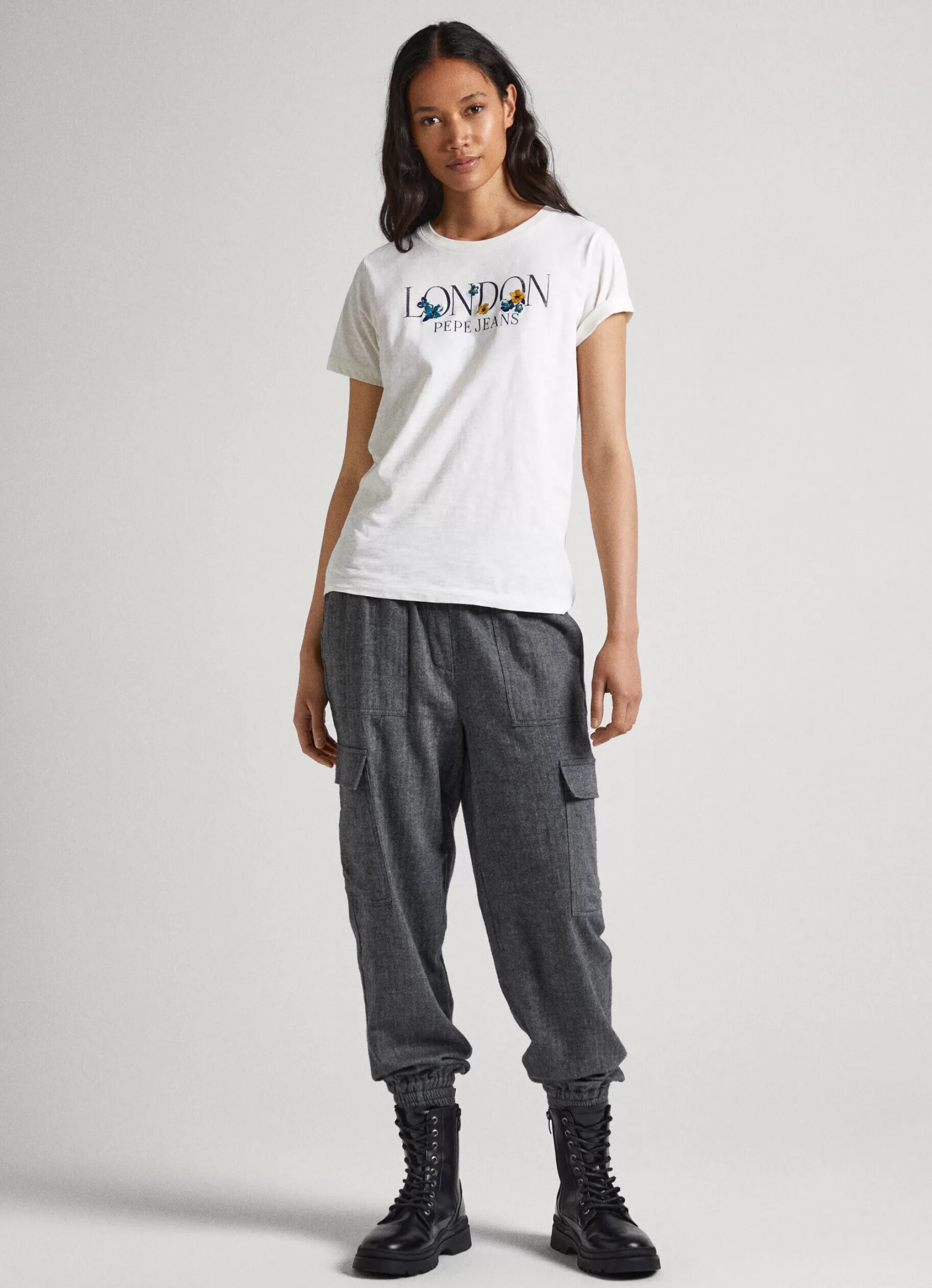 Mulher Pepe Jeans T-Shirts>T-Shirt Logo Estampado