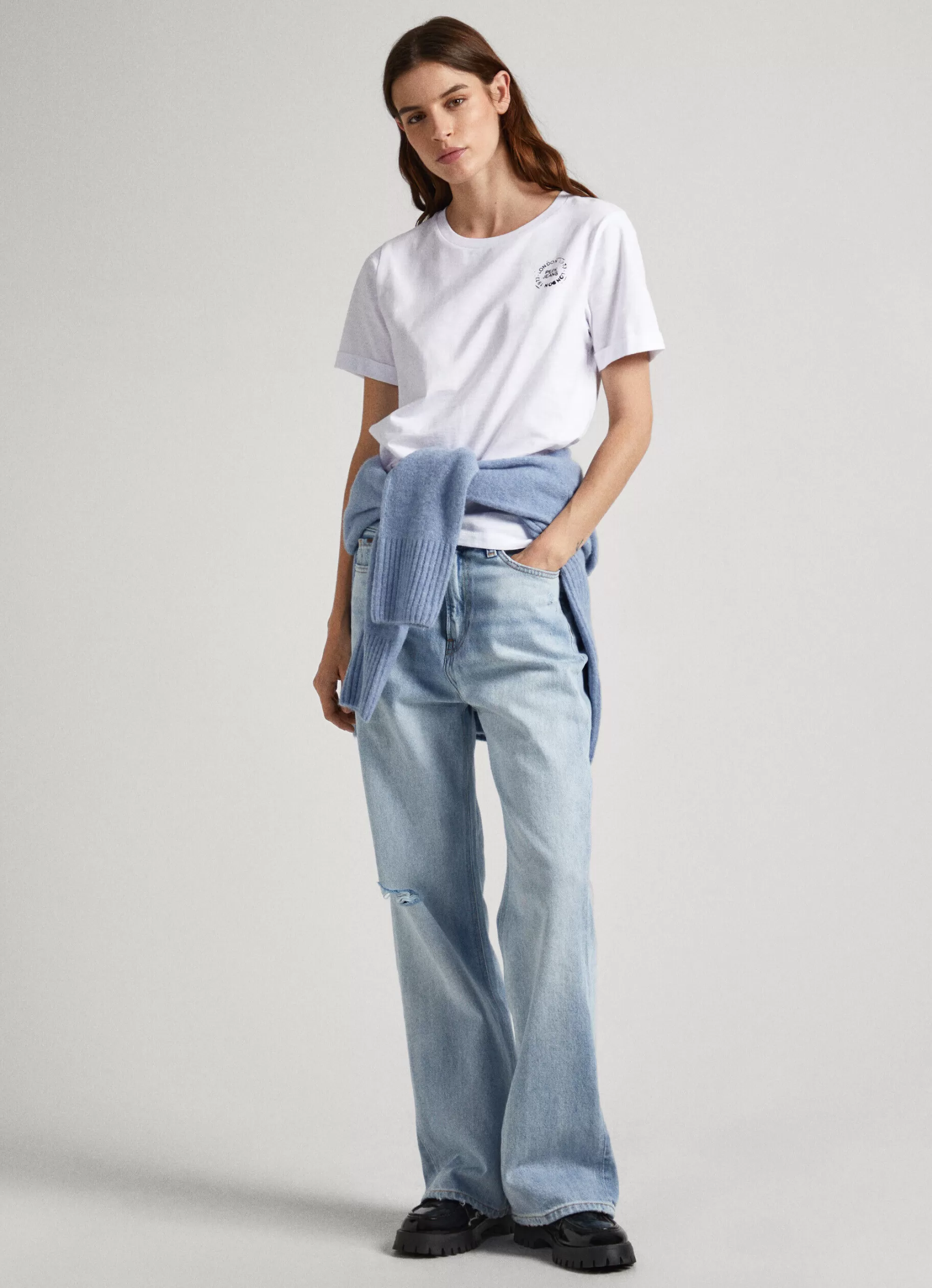 Mulher Pepe Jeans T-Shirts>T-Shirt Logo Estampado