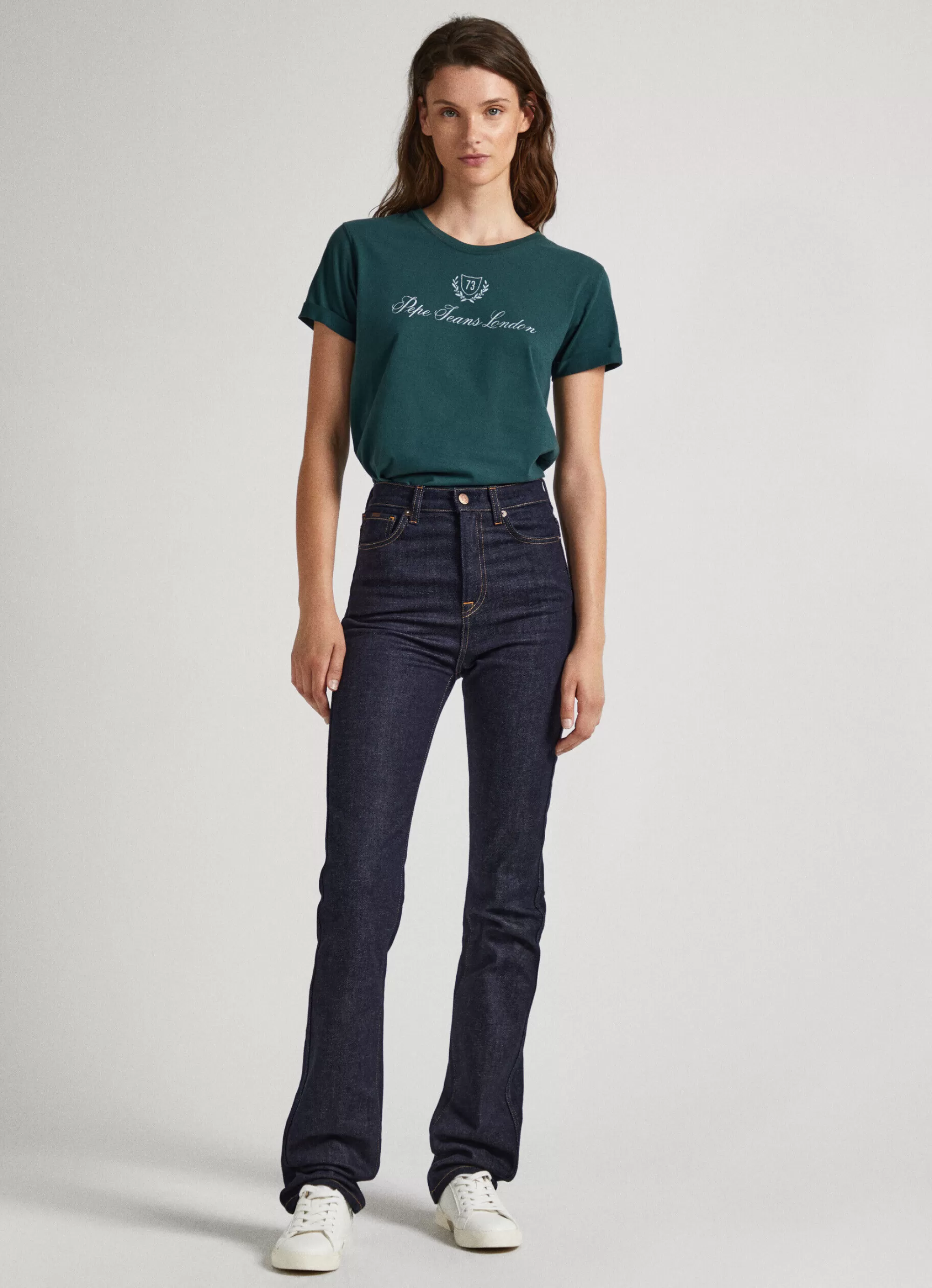 Mulher Pepe Jeans T-Shirts>T-Shirt Logo Estampado