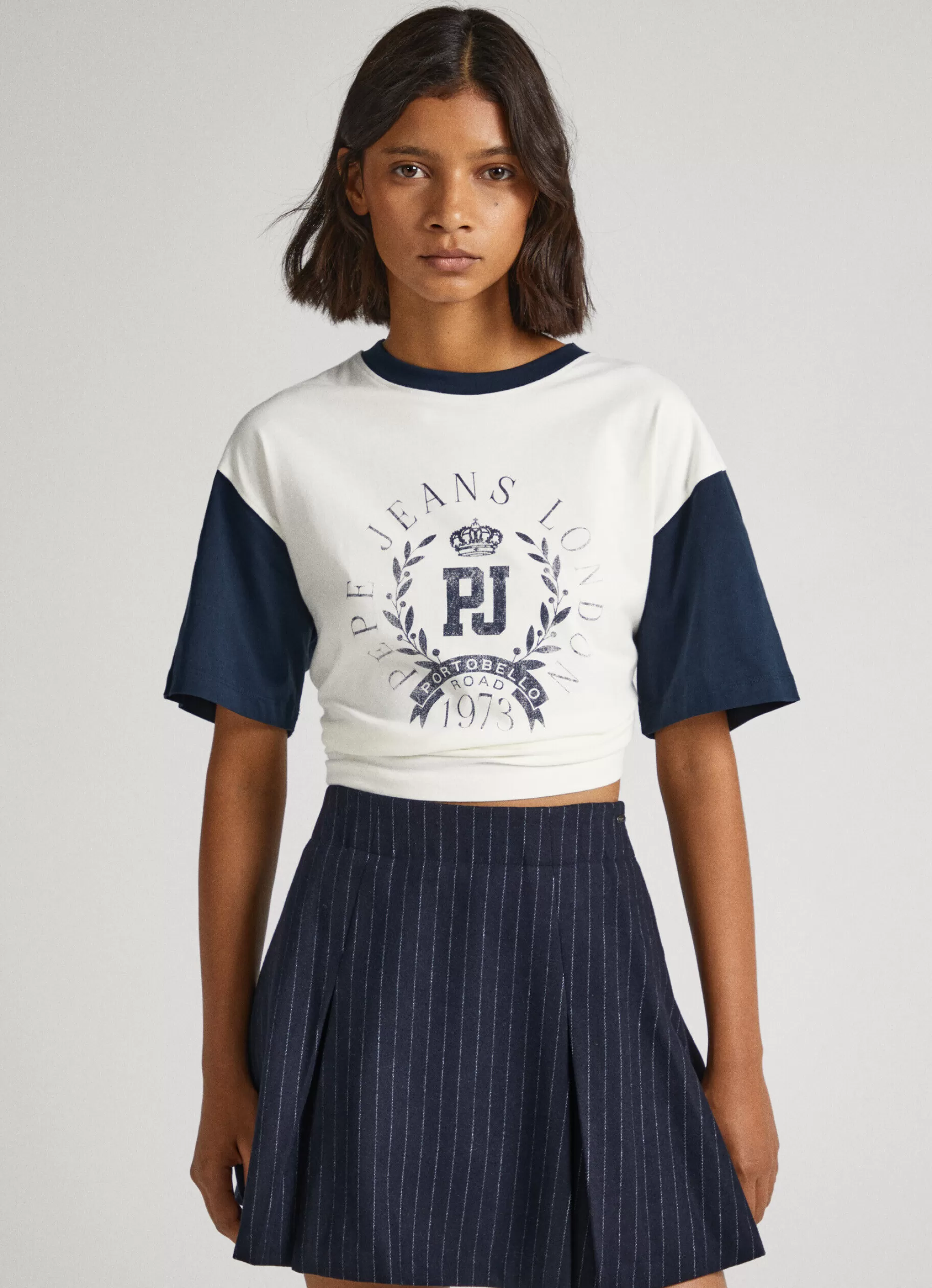 Mulher Pepe Jeans T-Shirts>T-Shirt Logo Heritage