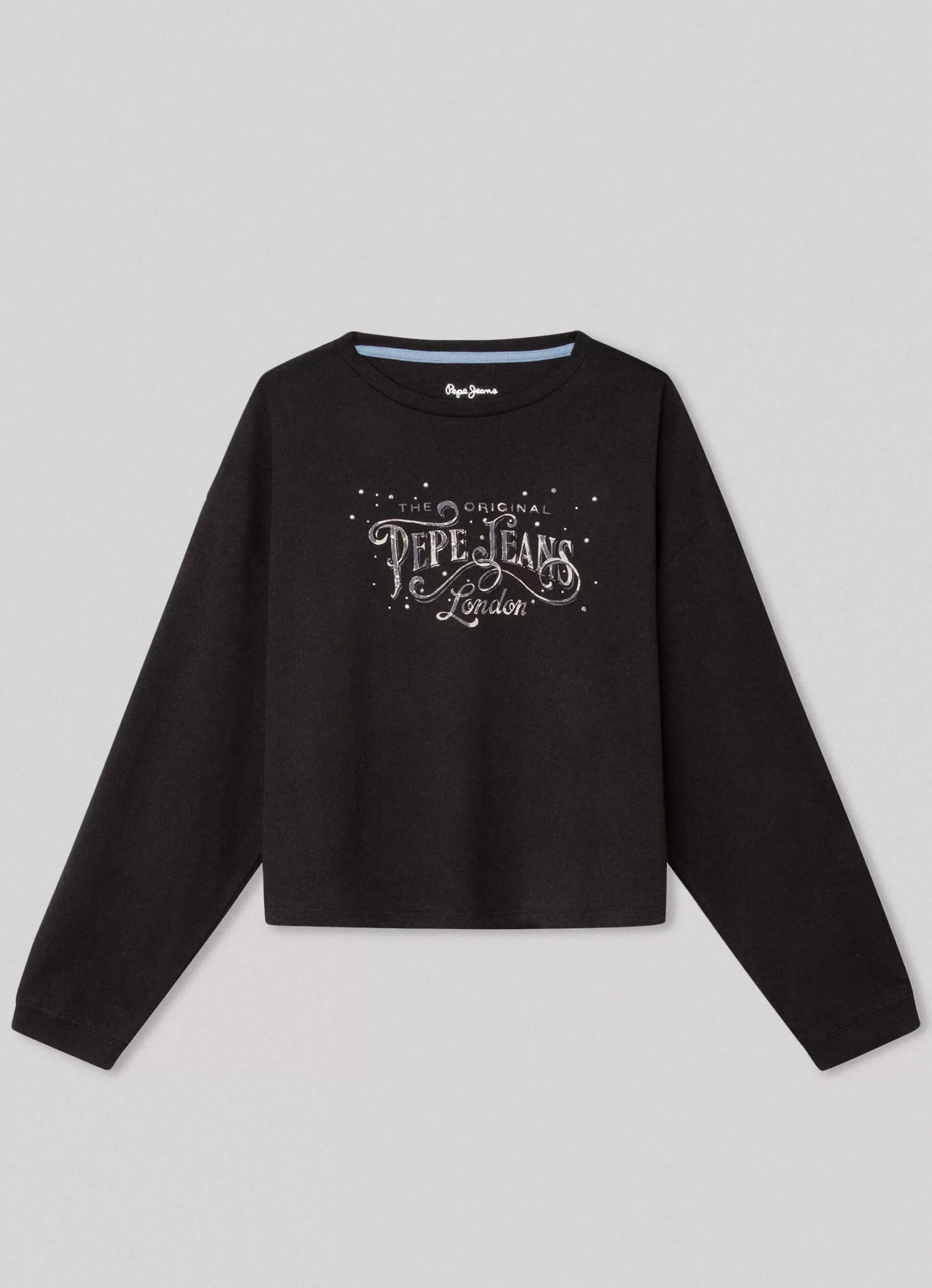 Rapariga Pepe Jeans Camisas E T-Shirts>T-Shirt Manga Comprida Detalhe Strass