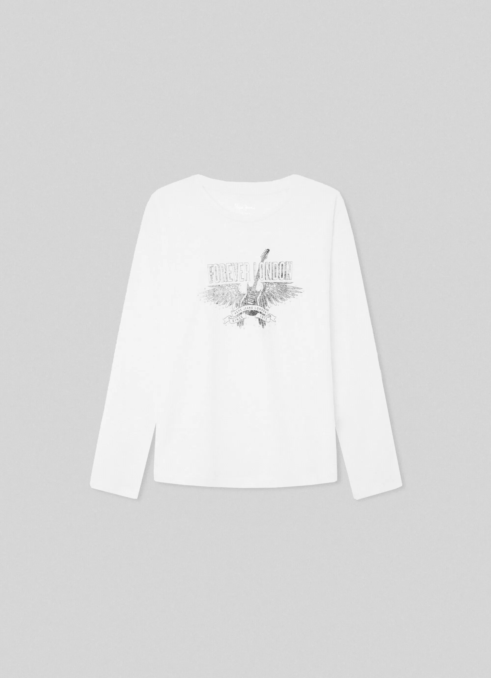 Rapariga Pepe Jeans Camisas E T-Shirts>T-Shirt Manga Comprida Logo Estampado
