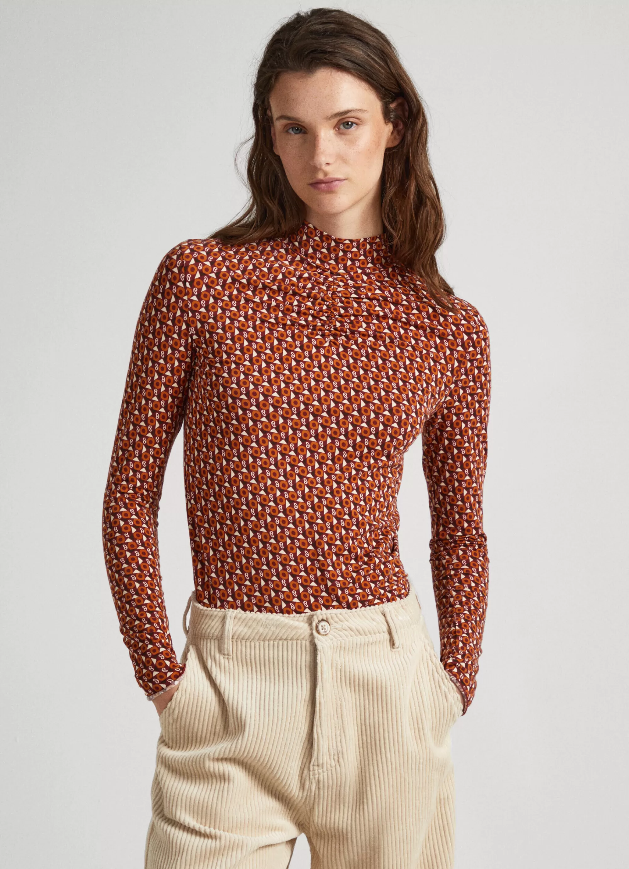 Mulher Pepe Jeans T-Shirts>T-Shirt Padroes Geometricos