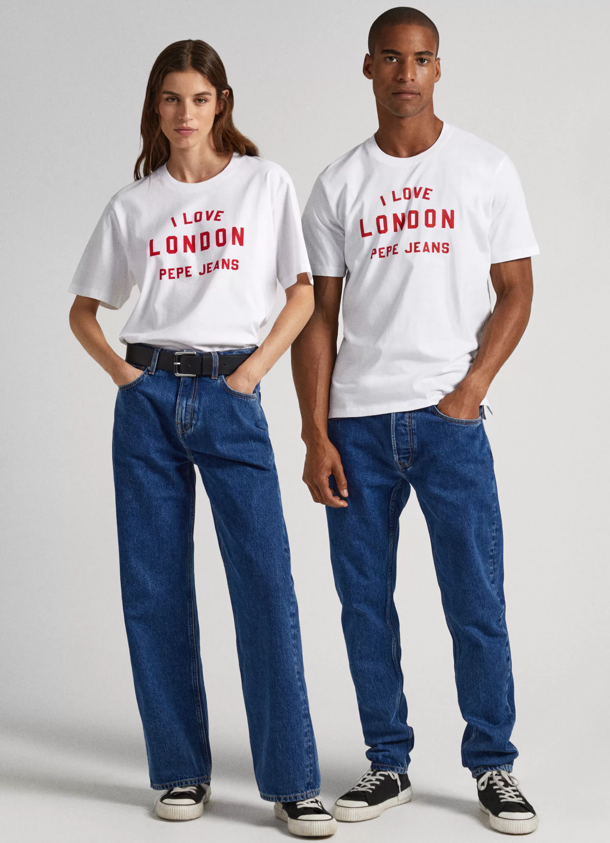 Mulher Pepe Jeans T-Shirts>T-Shirt Unisexo Estampada I Love London