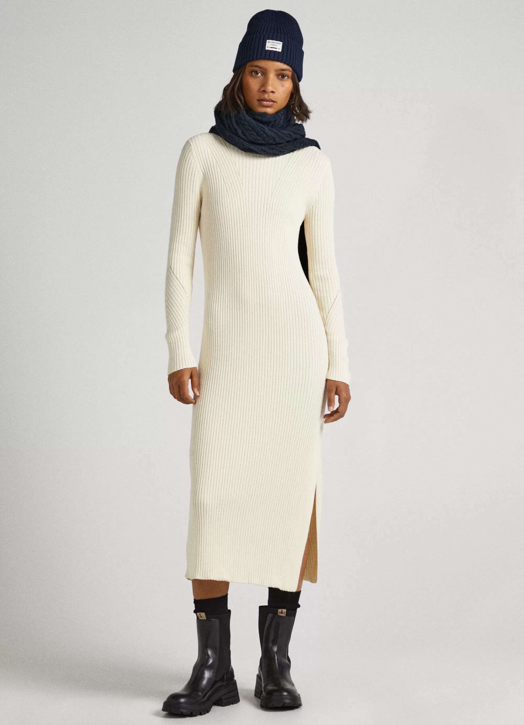 Mulher Pepe Jeans Vestidos E Macacões>Vestido Canelado Regular Fit