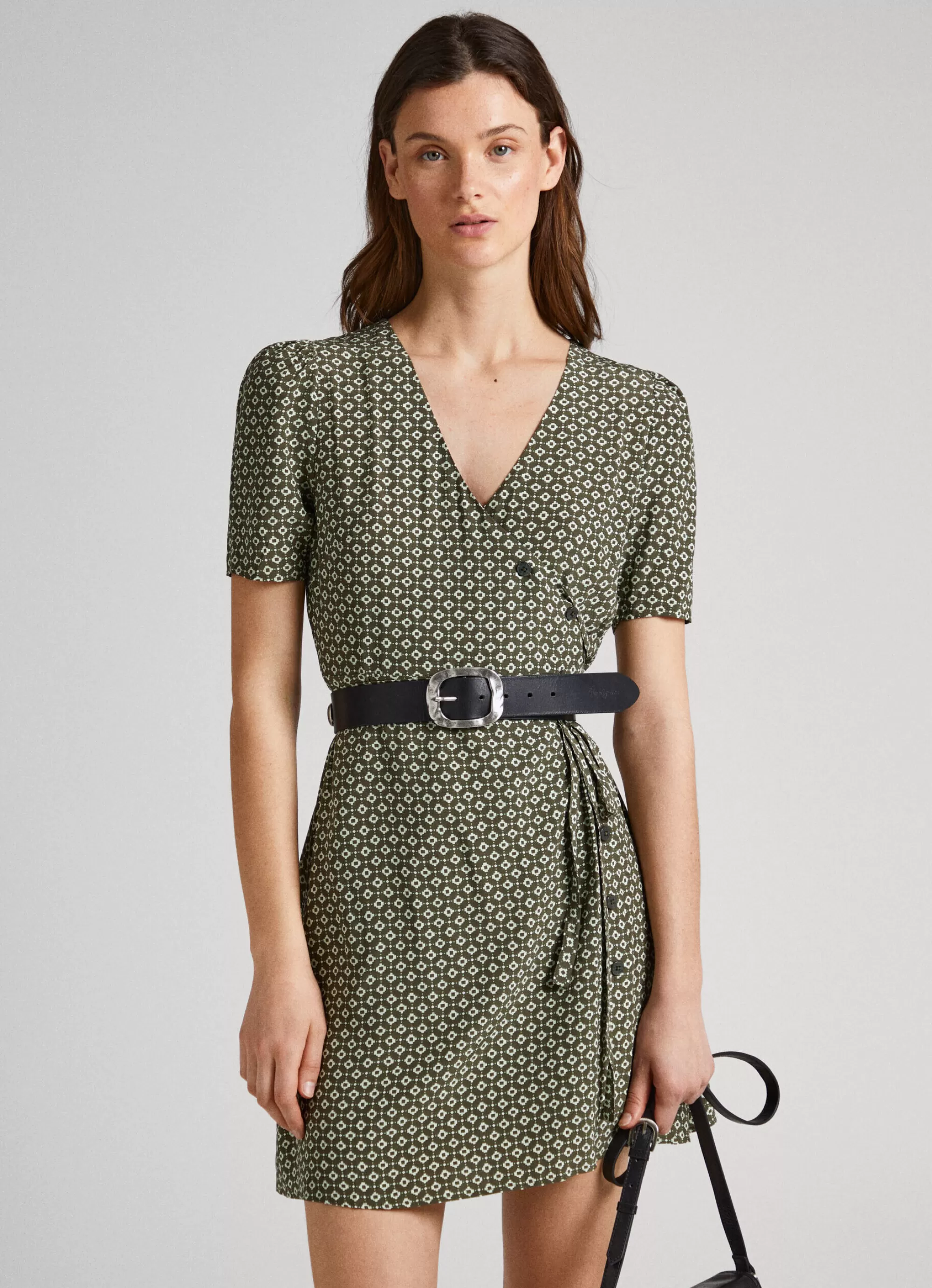 Mulher Pepe Jeans Vestidos E Macacões>Vestido Com Padrao Geometrico