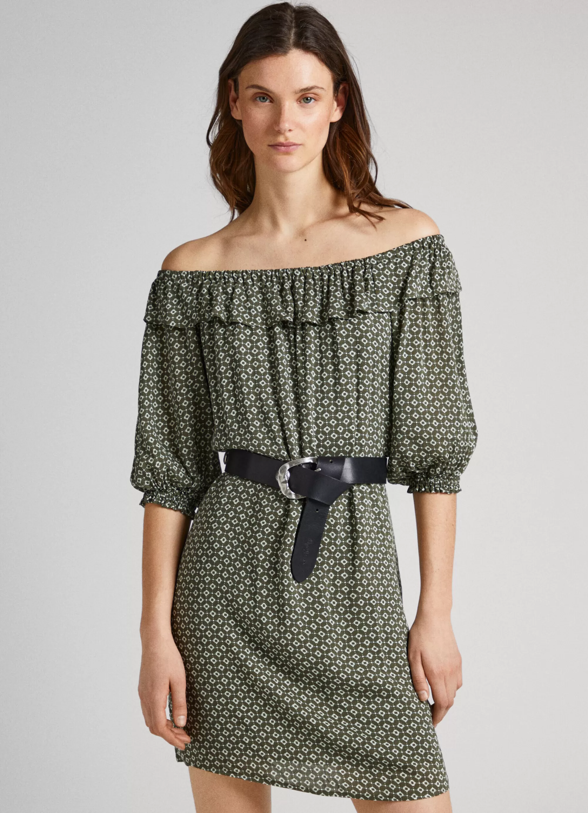 Mulher Pepe Jeans Vestidos E Macacões>Vestido Com Padrao Geometrico