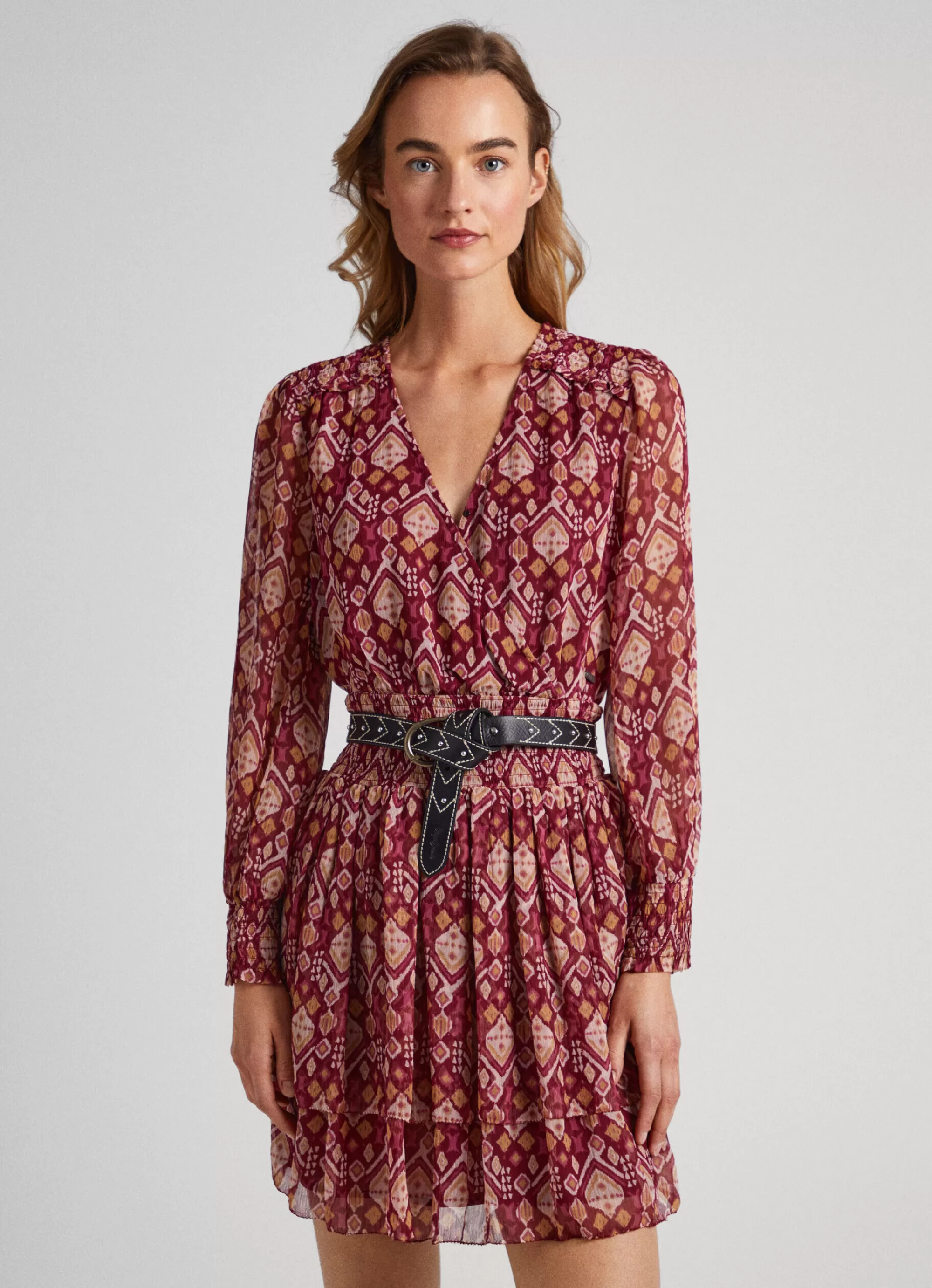 Mulher Pepe Jeans Vestidos E Macacões>Vestido De Chiffon Ornamental