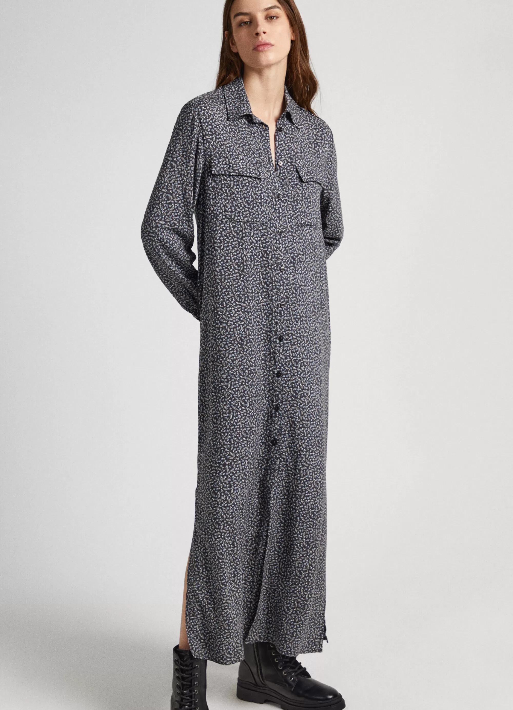 Mulher Pepe Jeans Vestidos E Macacões>Vestido Dobby Com Padrao Floral