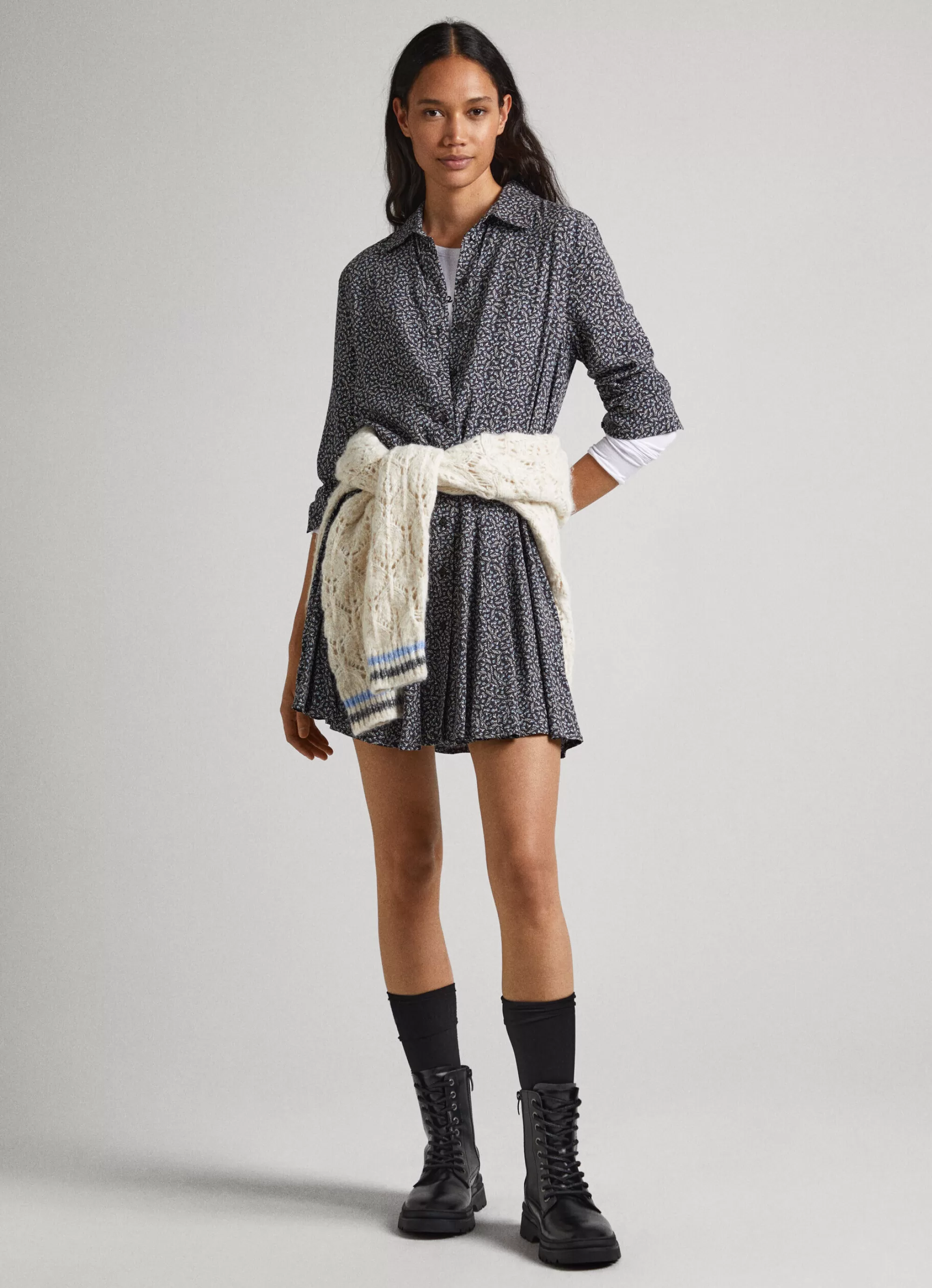 Mulher Pepe Jeans Vestidos E Macacões>Vestido Dobby Com Padrao Floral
