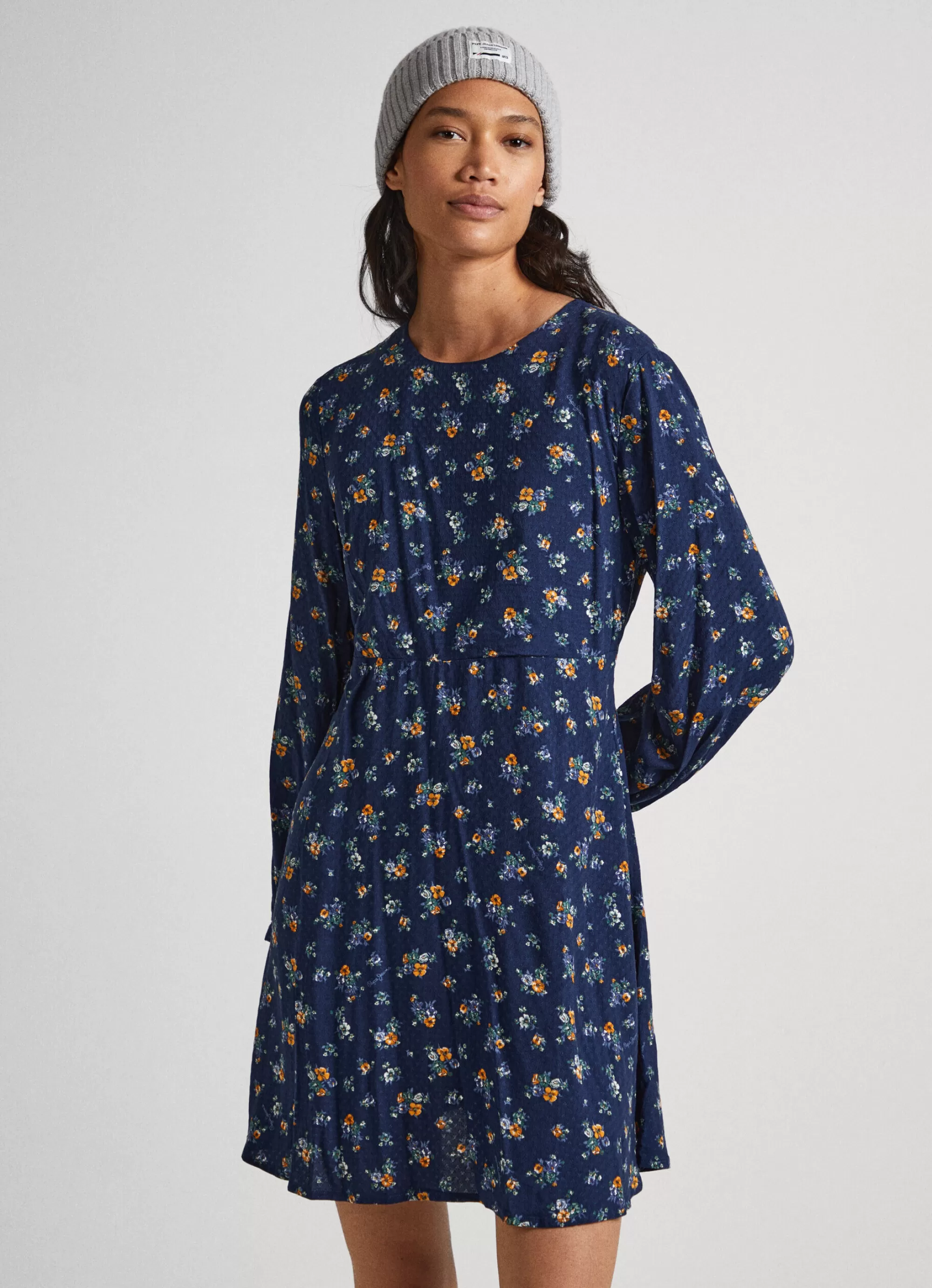 Mulher Pepe Jeans Vestidos E Macacões>Vestido Dobby Padrao Floral