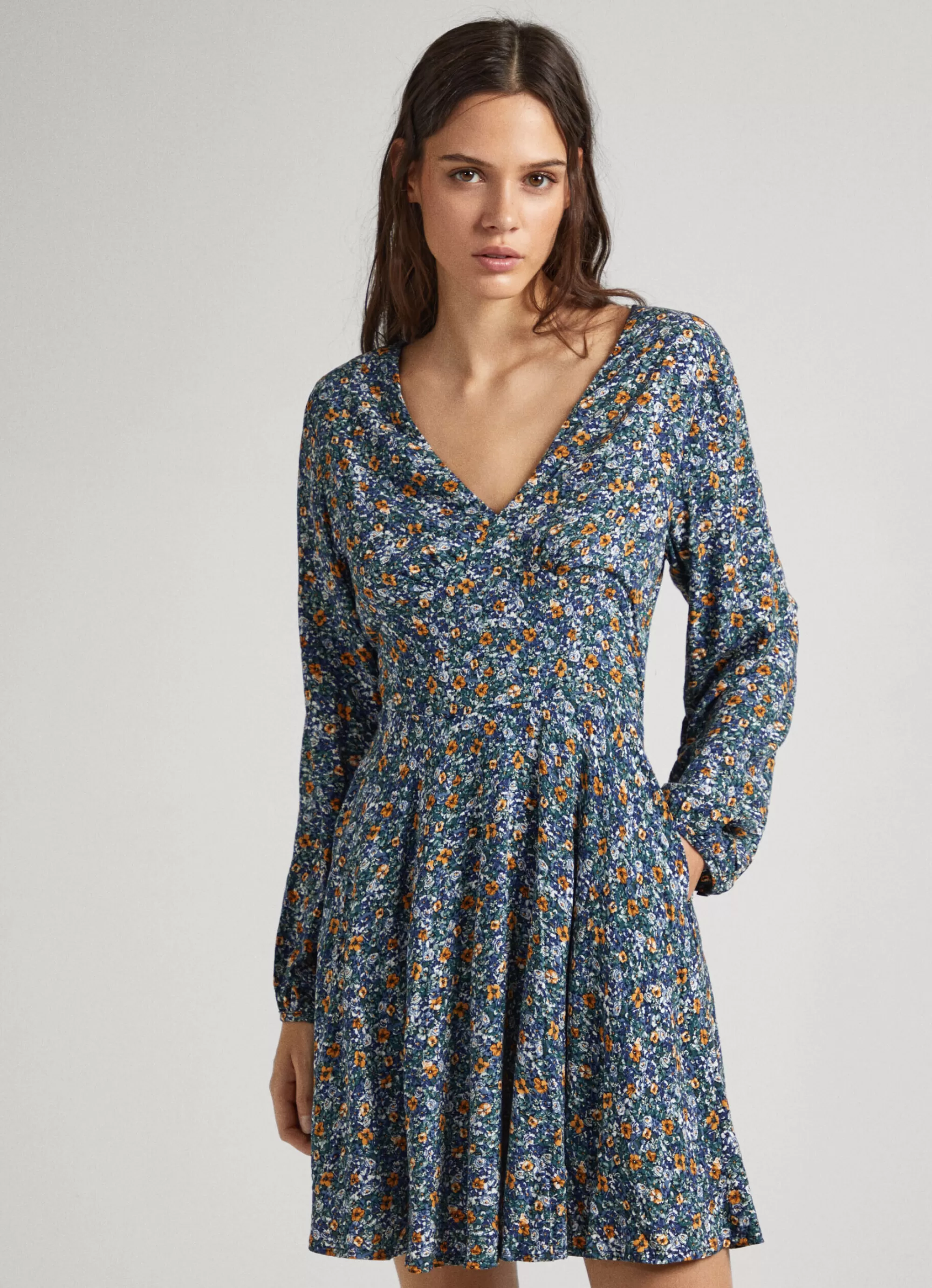 Mulher Pepe Jeans Vestidos E Macacões>Vestido Dobby Padrao Floral