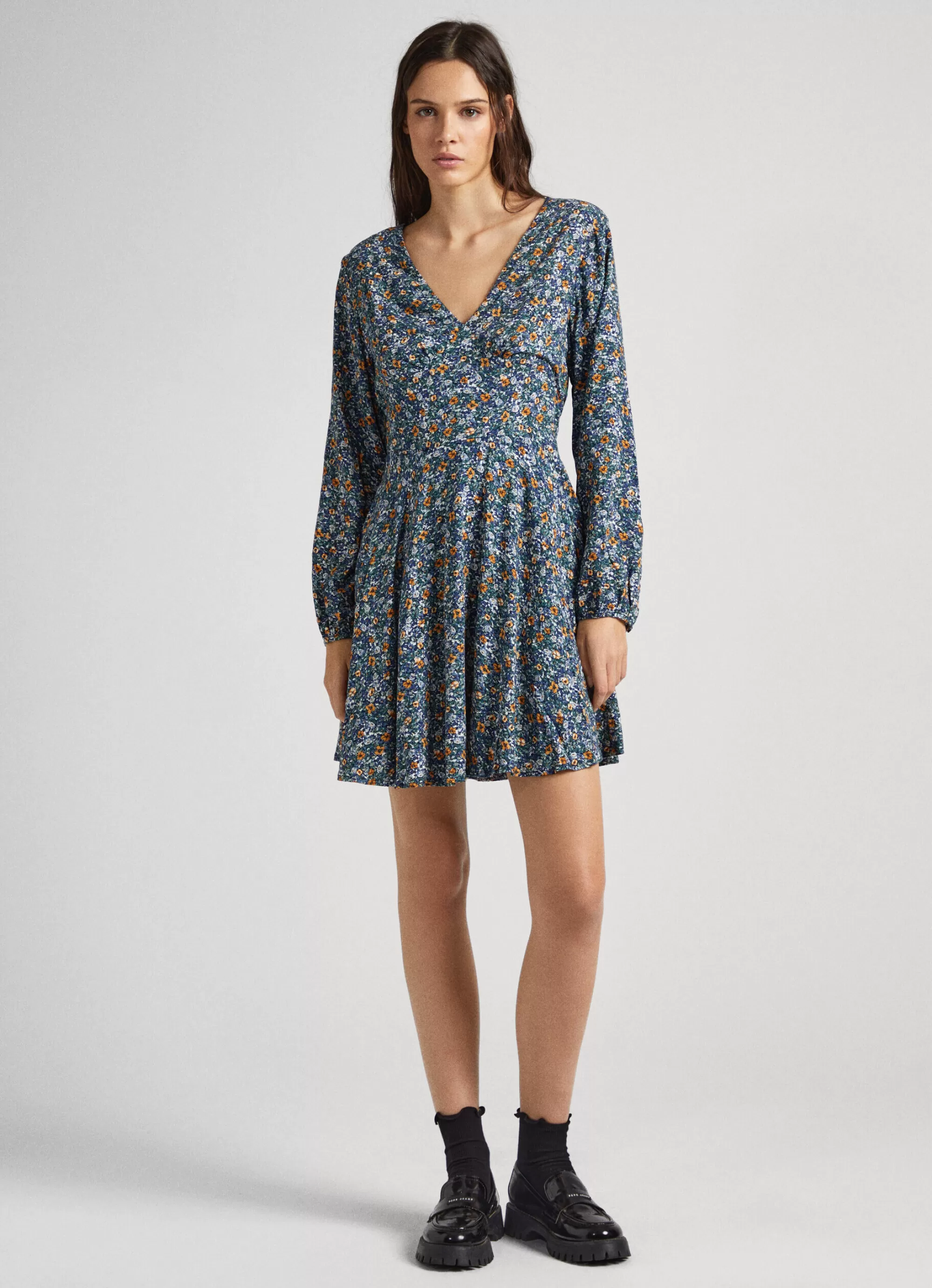Mulher Pepe Jeans Vestidos E Macacões>Vestido Dobby Padrao Floral