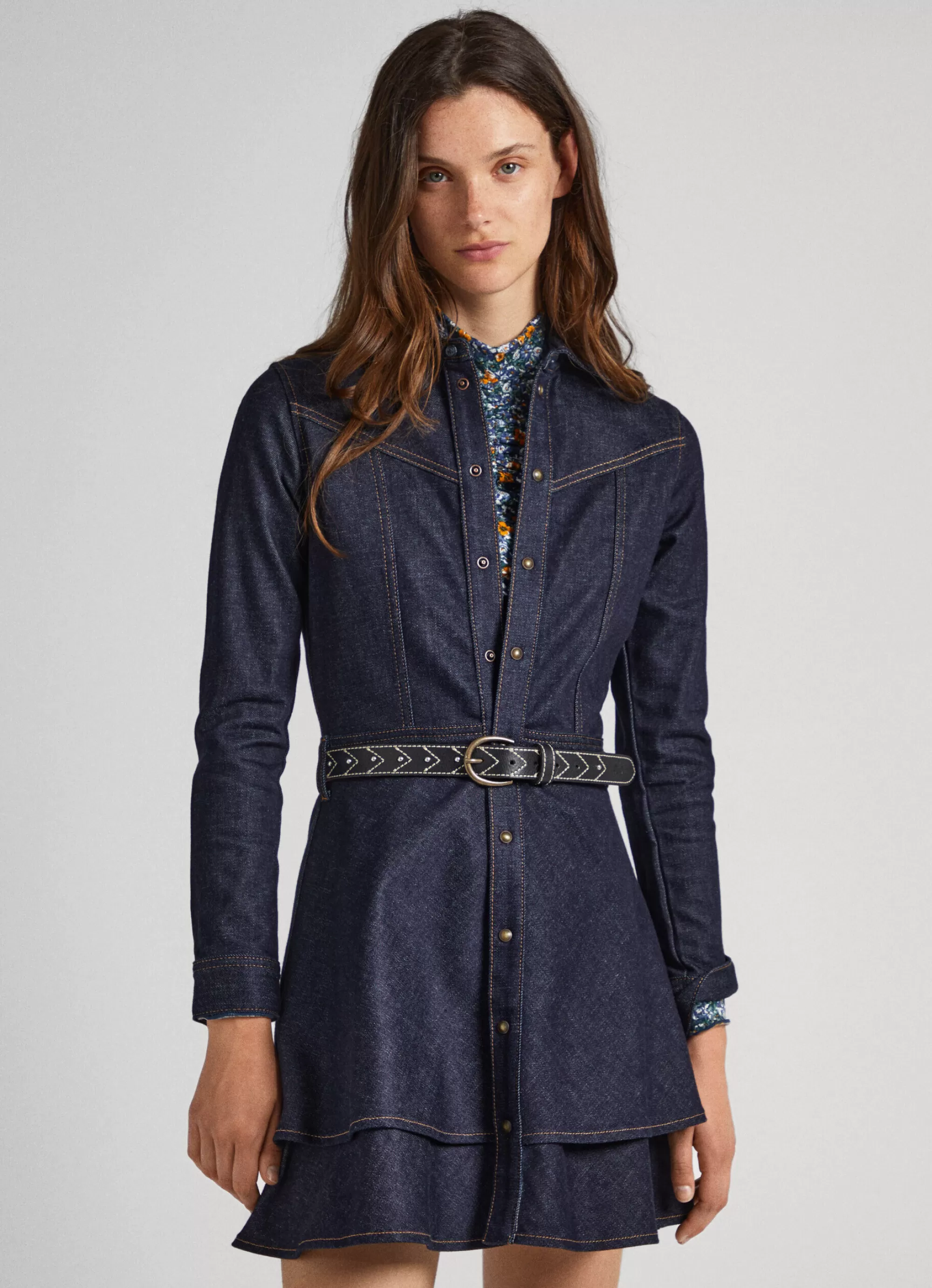 Mulher Pepe Jeans Vestidos E Macacões>Vestido Duplo Folho