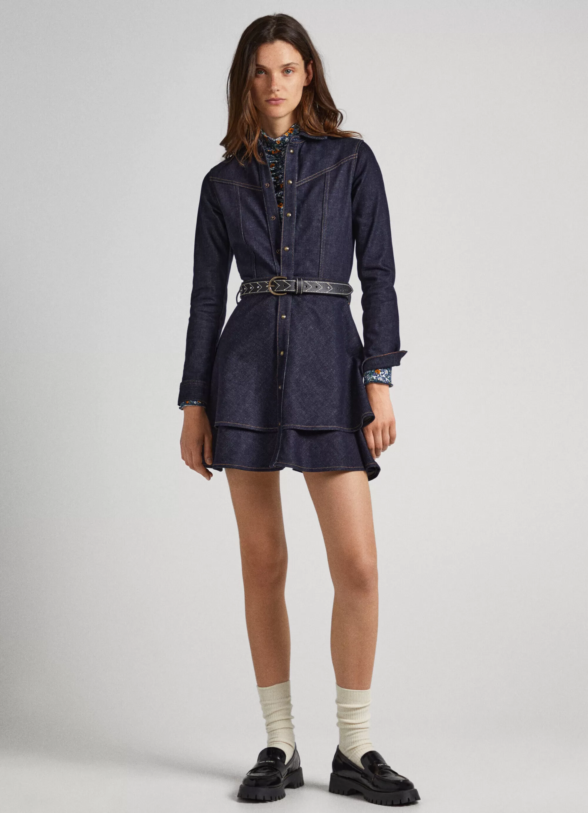 Mulher Pepe Jeans Vestidos E Macacões>Vestido Duplo Folho