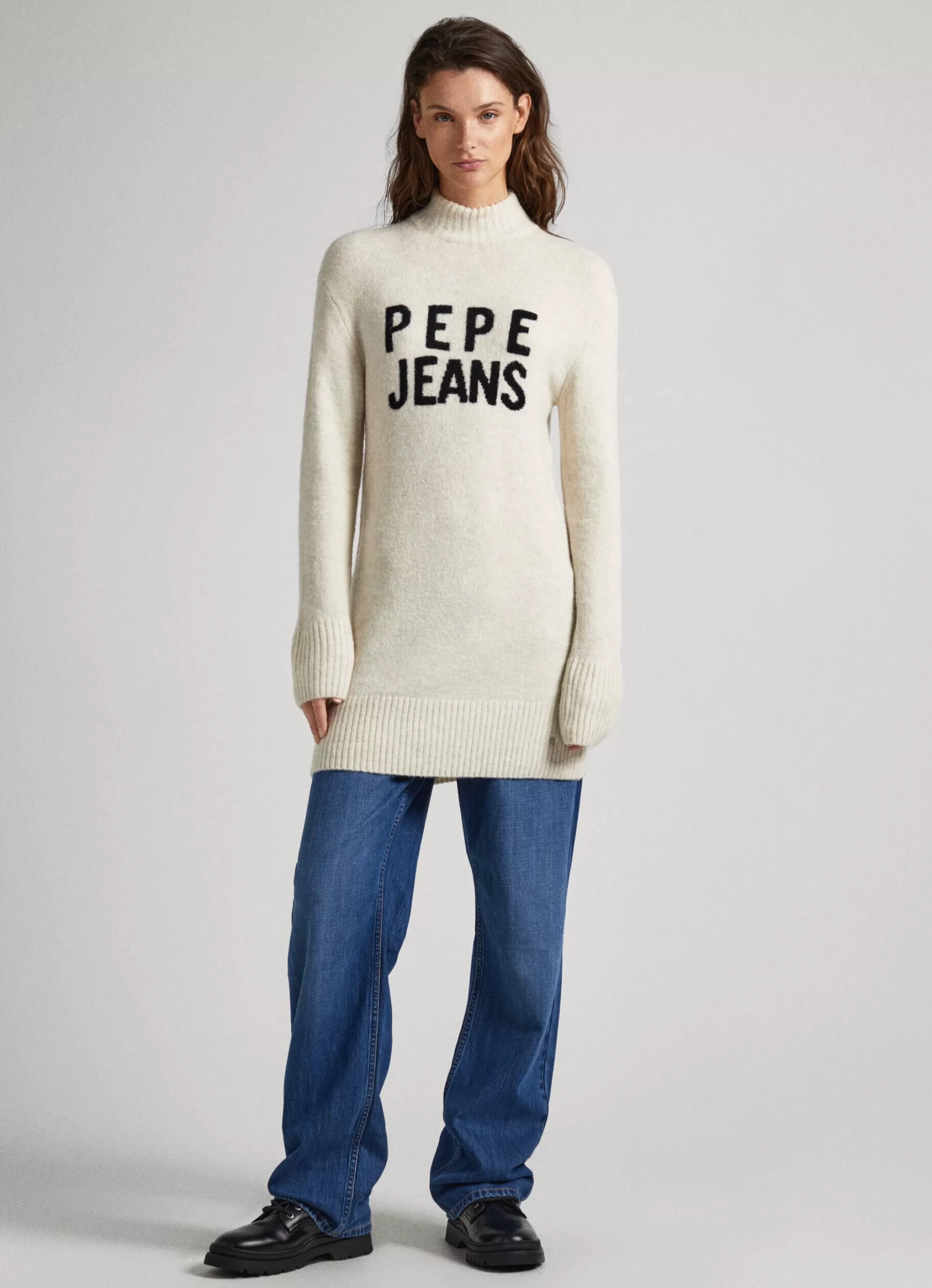 Mulher Pepe Jeans Malhas>Vestido Logo Bordado