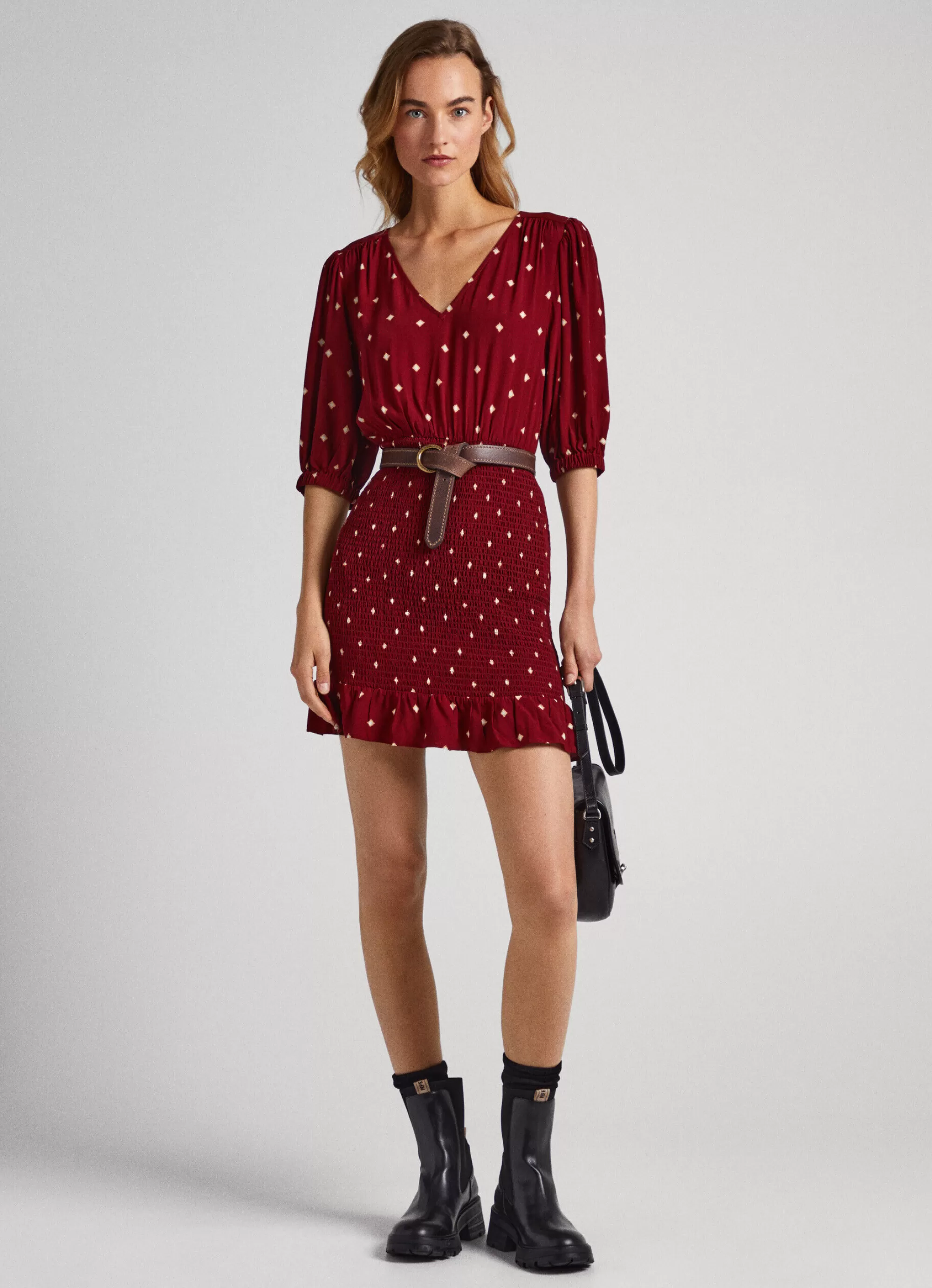 Mulher Pepe Jeans Vestidos E Macacões>Vestido Padrao As Bolinhas