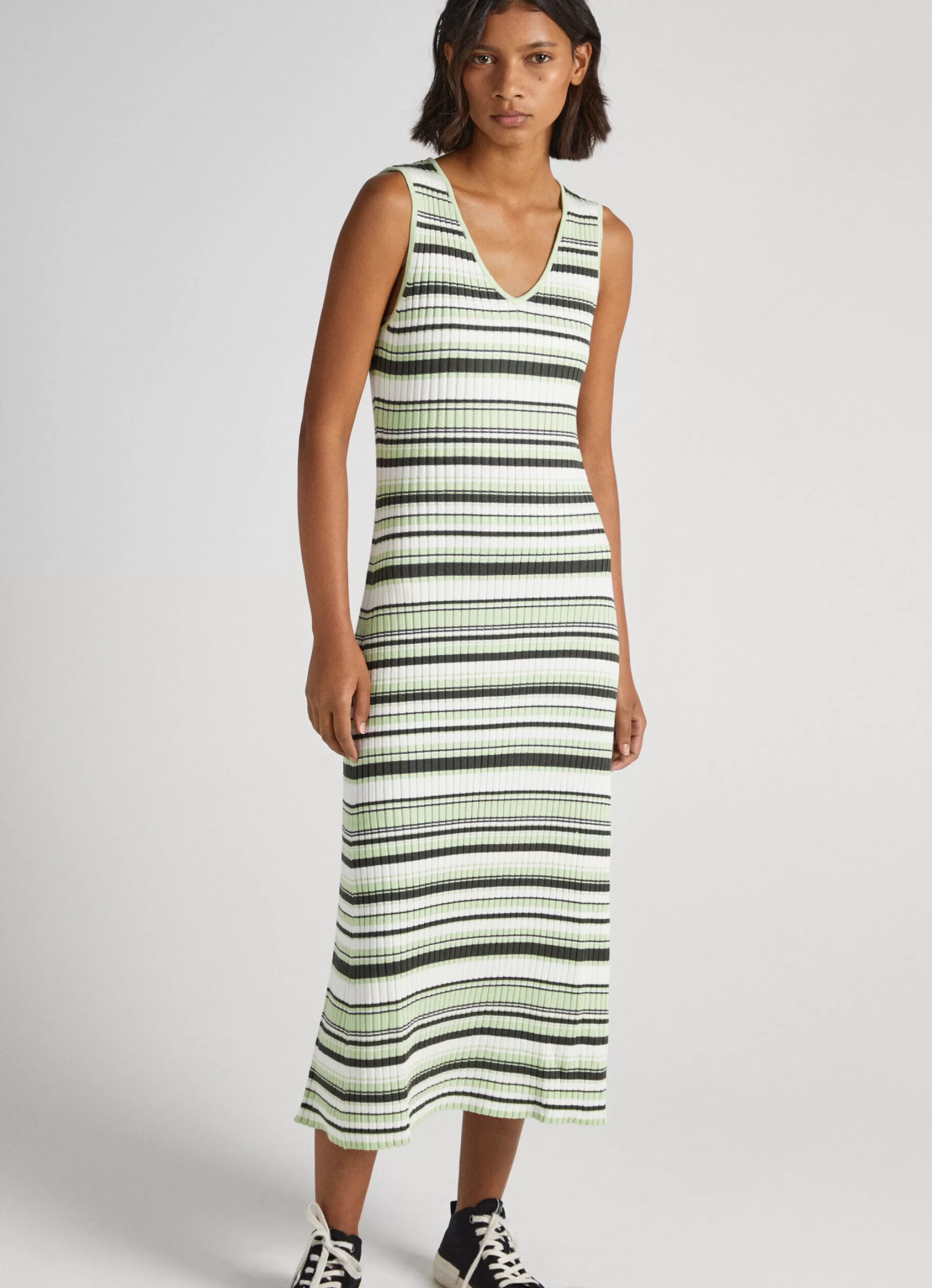 Mulher Pepe Jeans Vestidos E Macacões>Vestido Padrao As Riscas