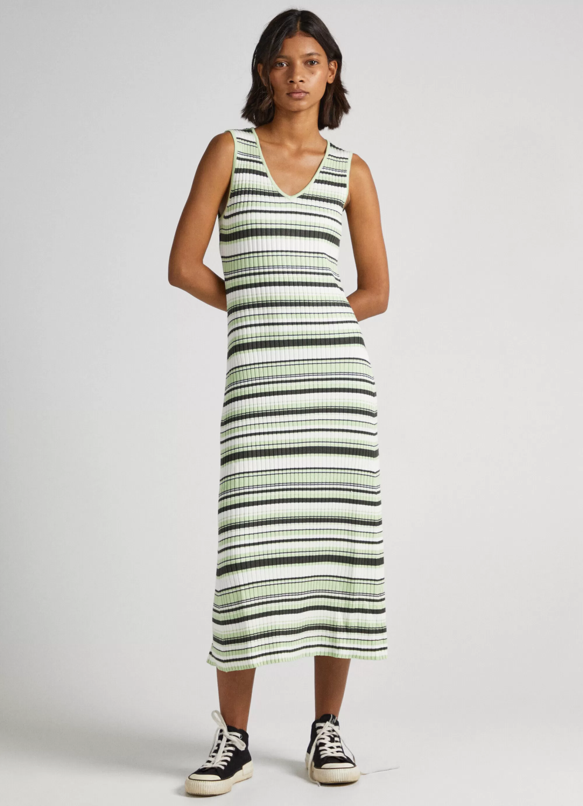 Mulher Pepe Jeans Vestidos E Macacões>Vestido Padrao As Riscas