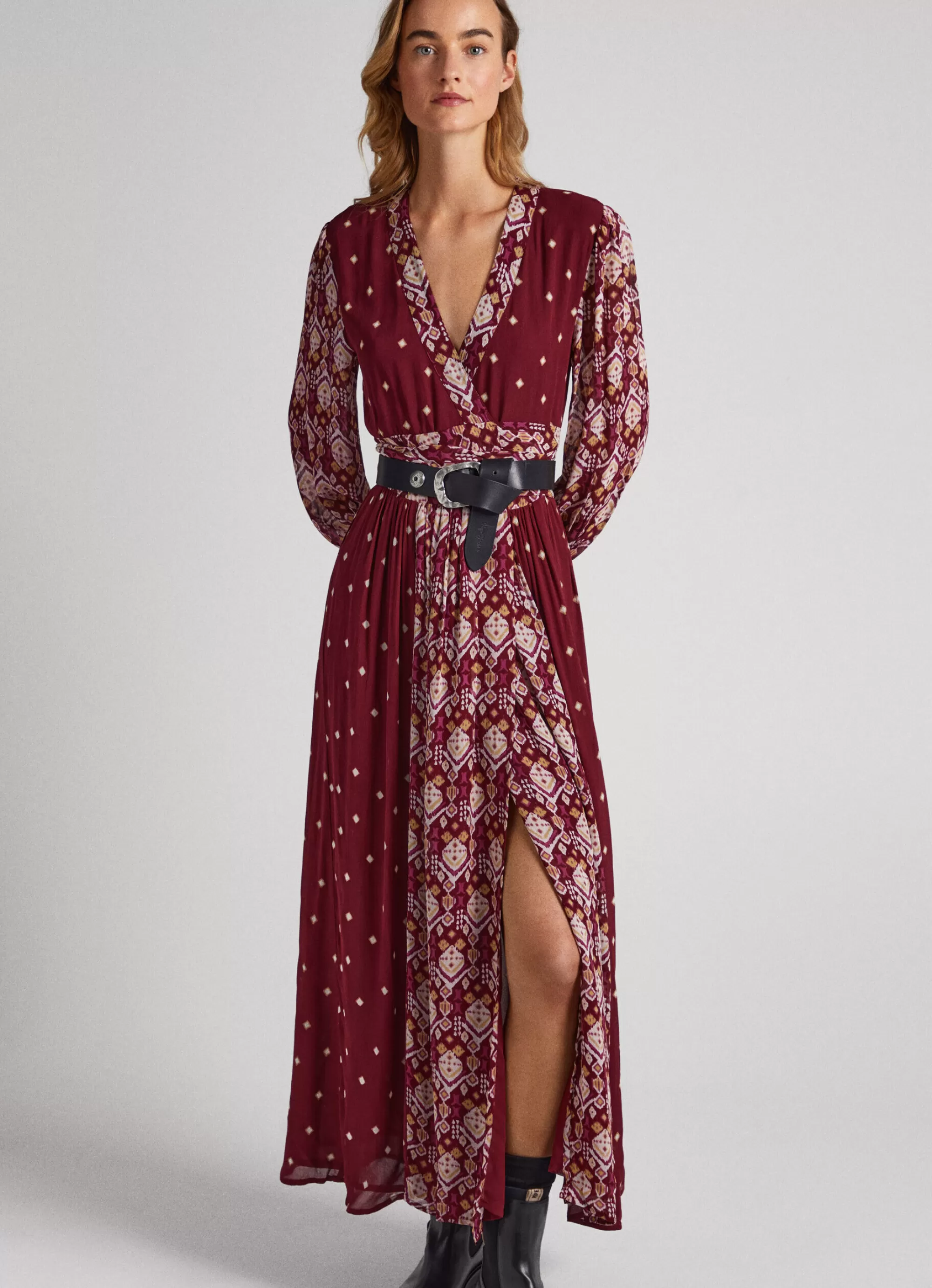 Mulher Pepe Jeans Vestidos E Macacões>Vestido Padroes Combinados