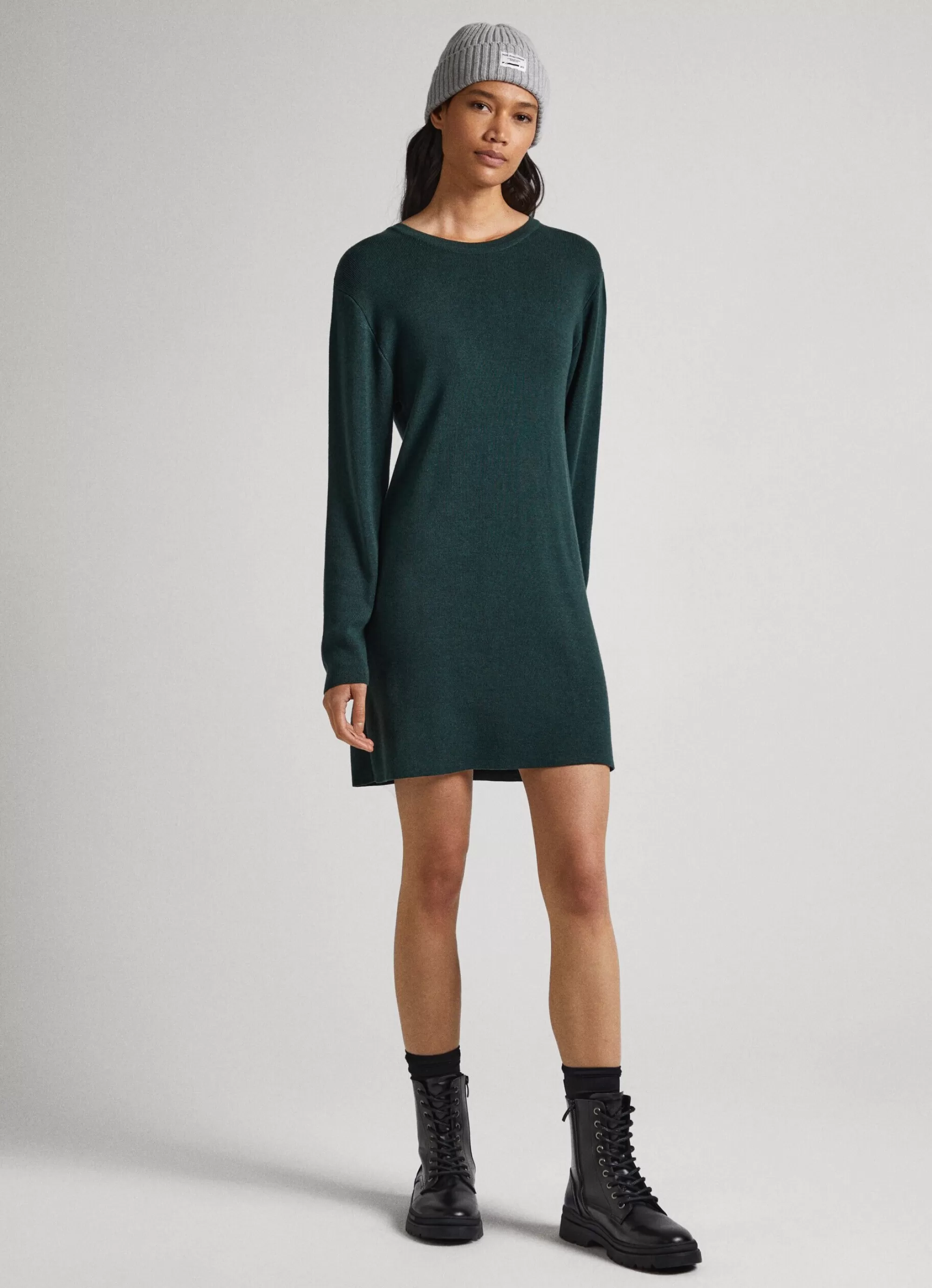 Mulher Pepe Jeans Malhas>Vestido Tencel Decote Em V