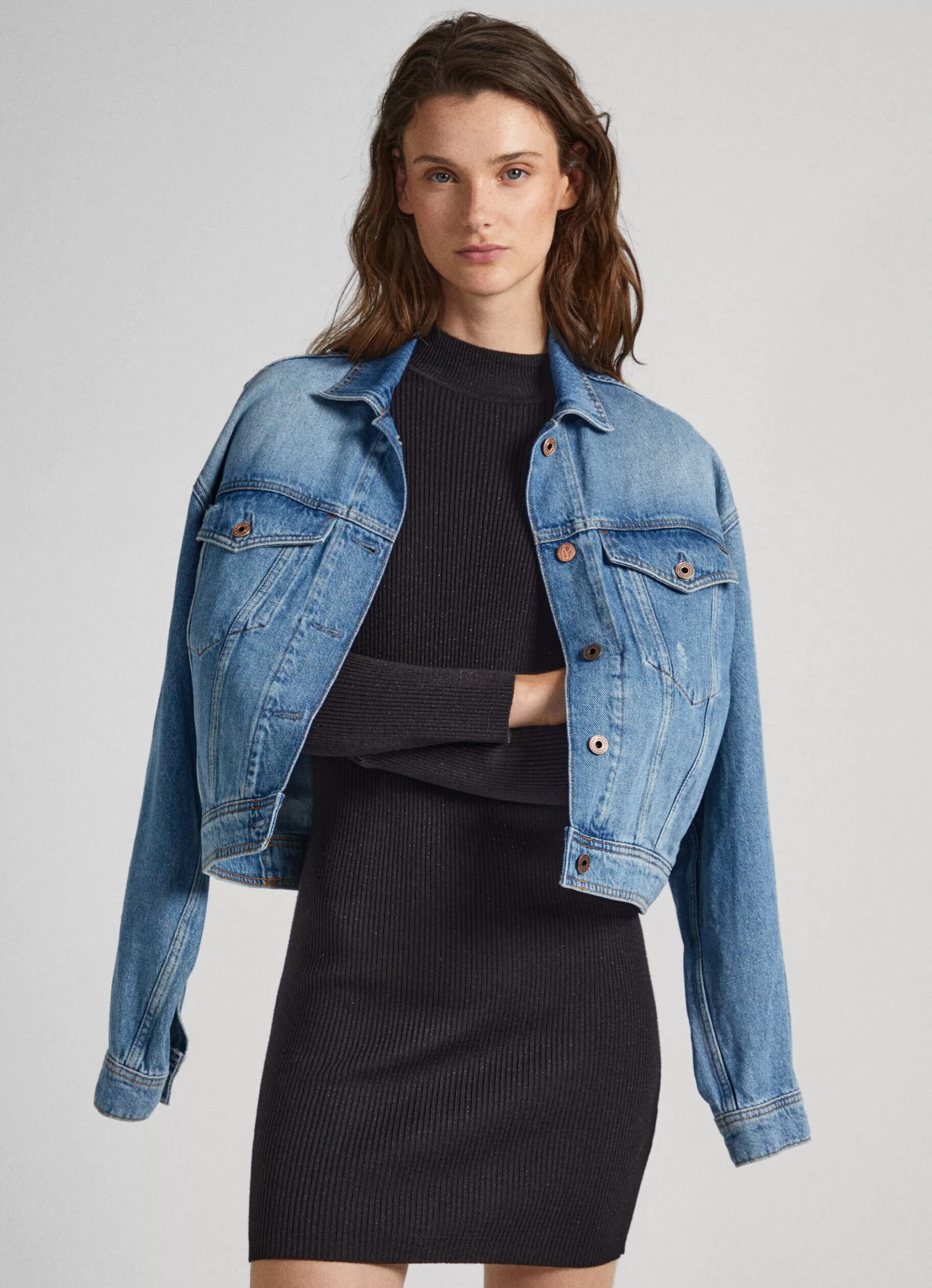Mulher Pepe Jeans Vestidos E Macacões>Vestido Tencel Decote Perkins